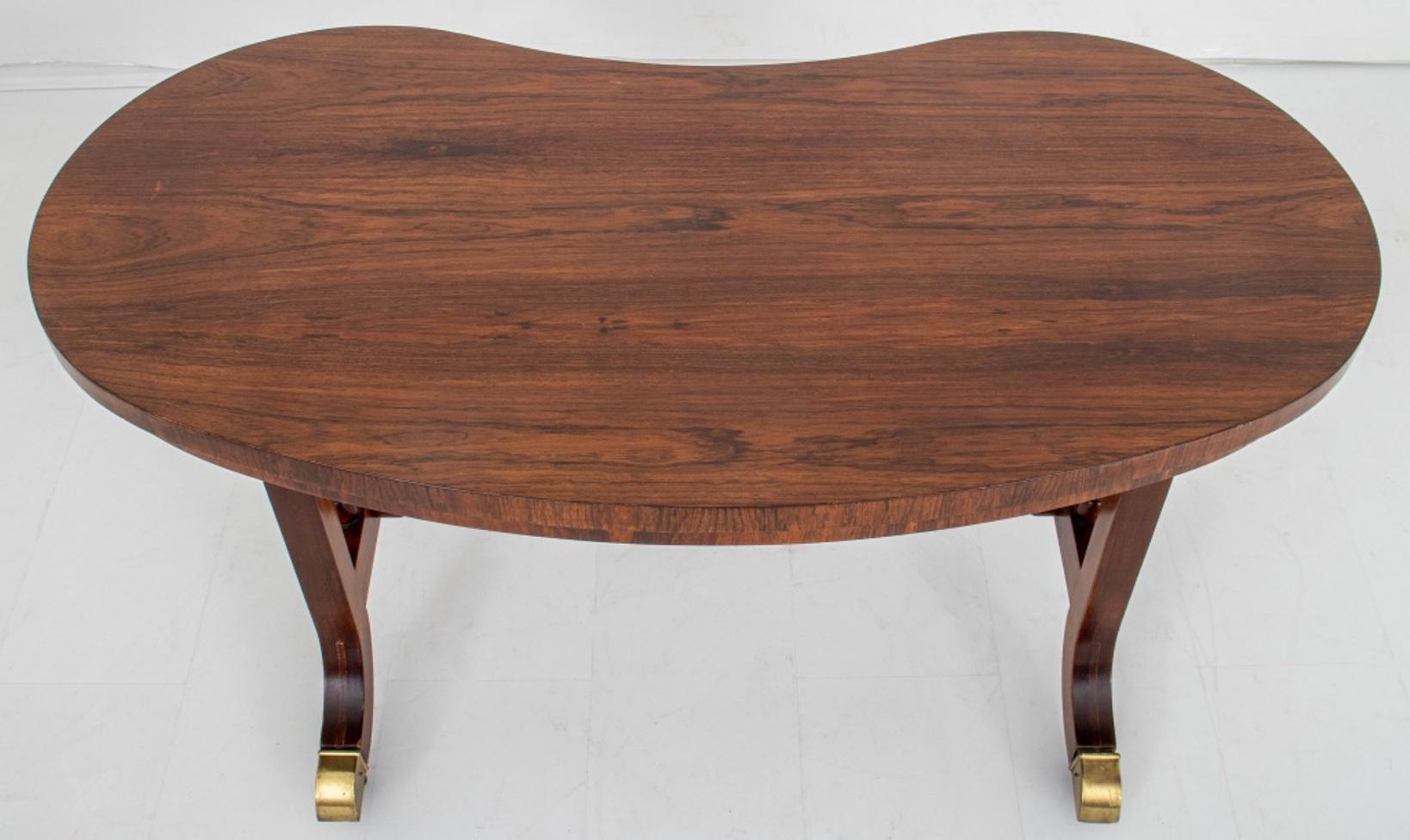 Rosewood Kidney-Shaped Low Table For Sale 1