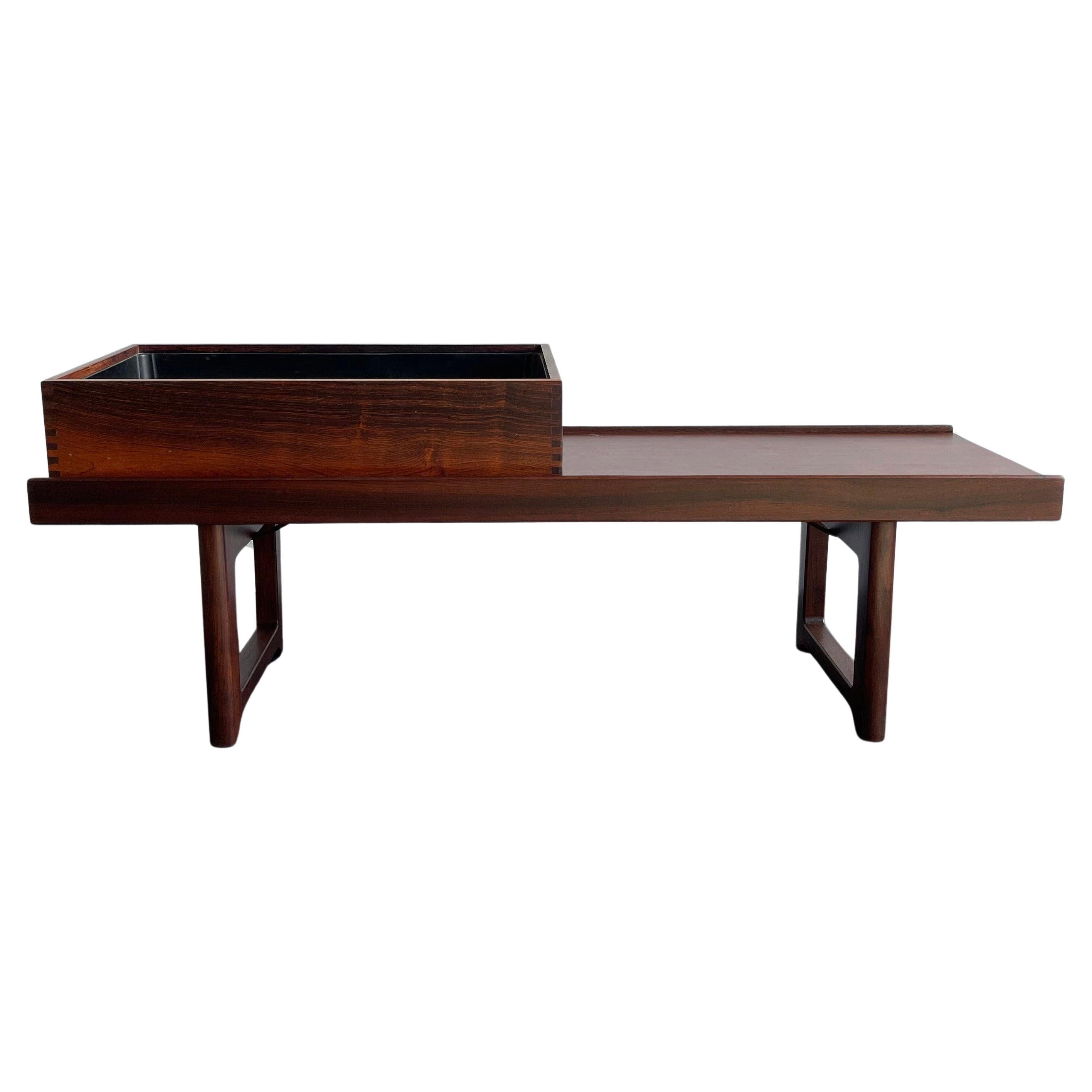 Rosewood "Krobo" Table/Bench By Torbjørn Afdal For Bruksbo, Norway For Sale