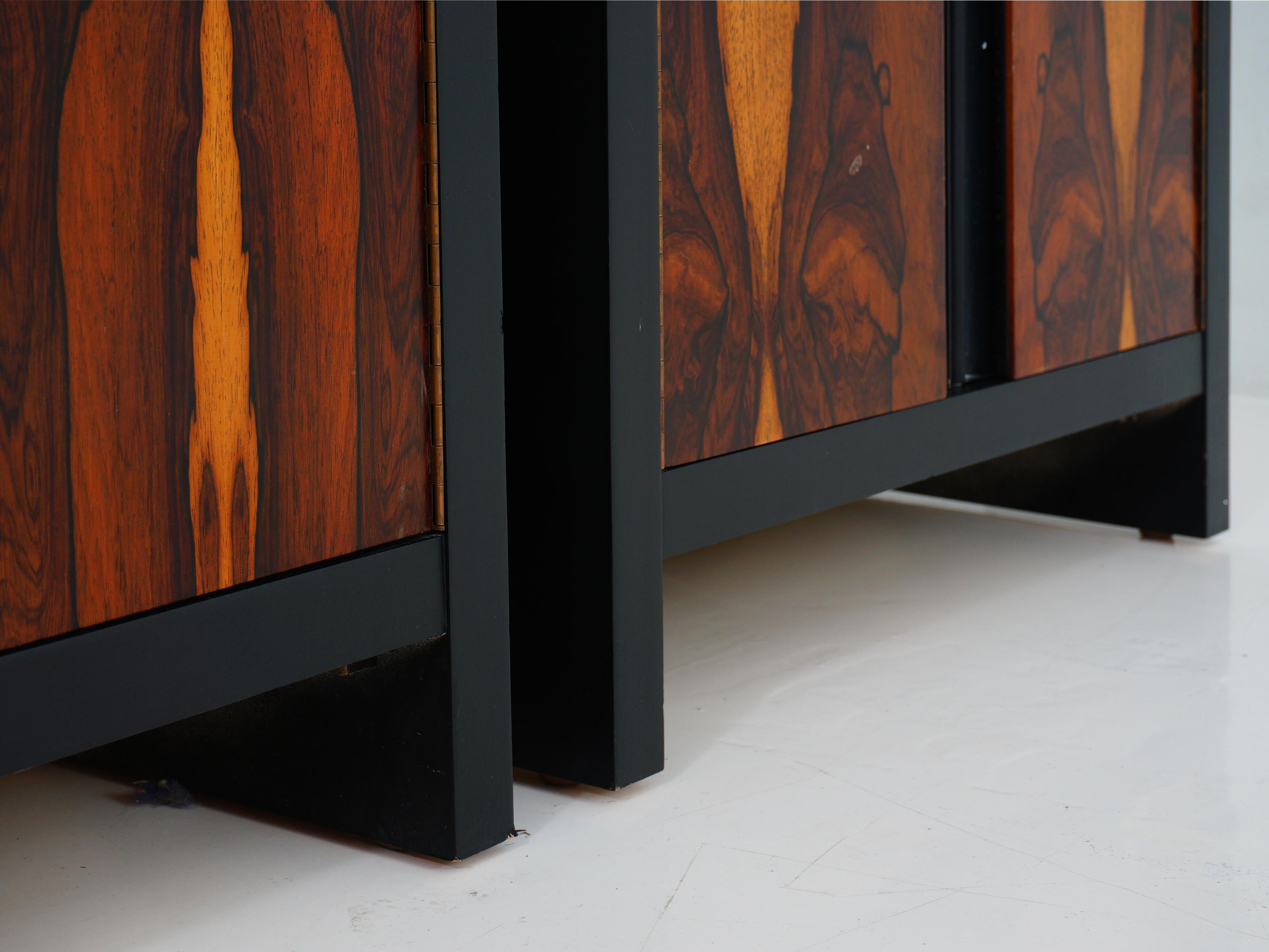 Rosewood & Laminate Nightstands, 1970s In Good Condition In Philadelphia, PA