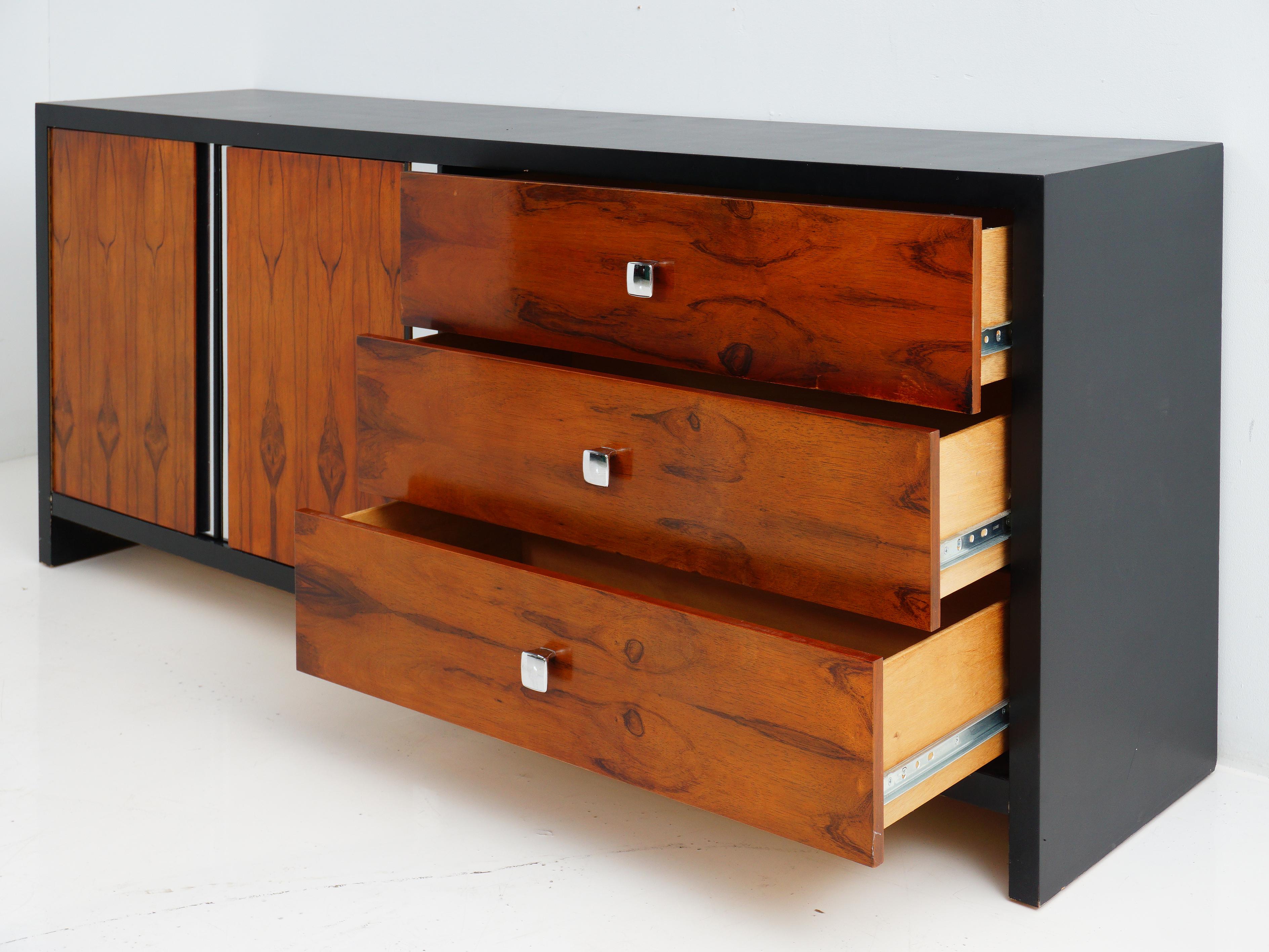 Mid-Century Modern Rosewood & Laminate Sideboard, 1970s For Sale