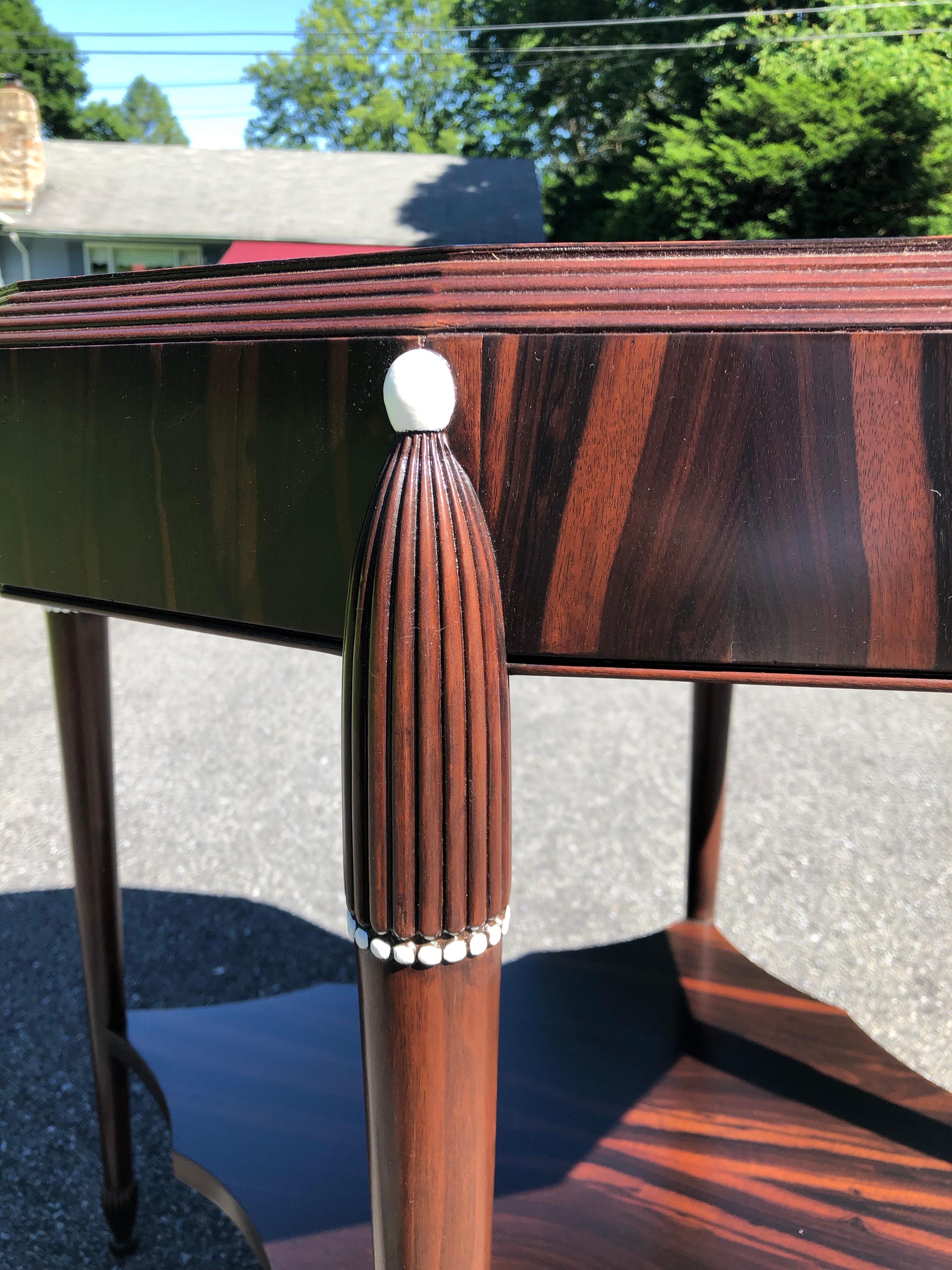 Rosewood Late Art Deco Center Table, France In Good Condition For Sale In Allentown, PA