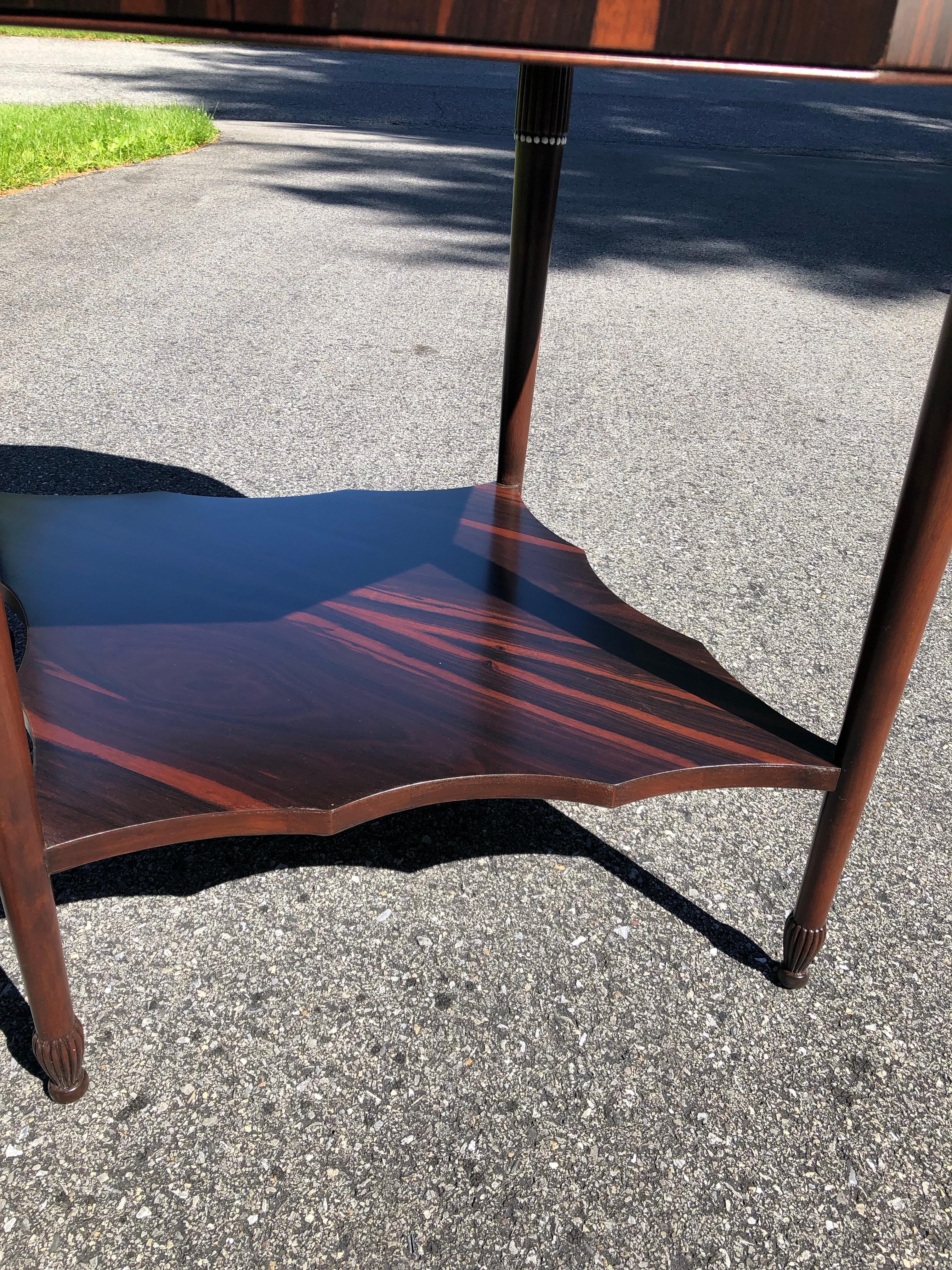 Mid-20th Century Rosewood Late Art Deco Center Table, France For Sale