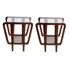 Rosewood Lateral Side Tables by Giuseppe Scapinelli, Brazilian Midcentury