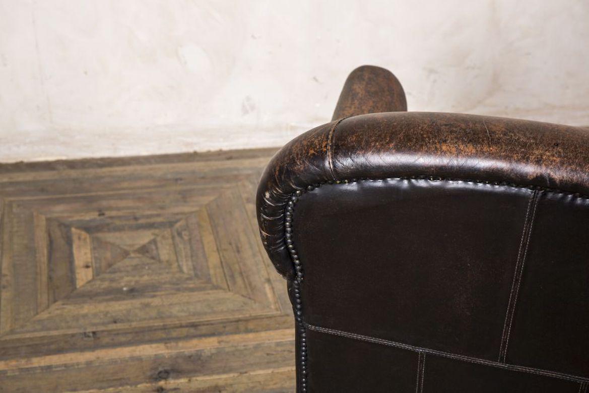 Rosewood Leather Armchair, 20th Century For Sale 6