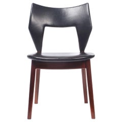 Rosewood and Leather Dining Chair by Edward and Tove Kindt-Larsen