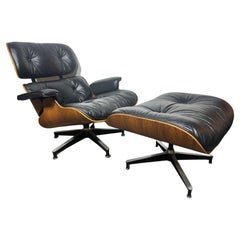 Rosewood / Leather Eames Lounge Chair & Ottoman Herman Miller, USA 1970s