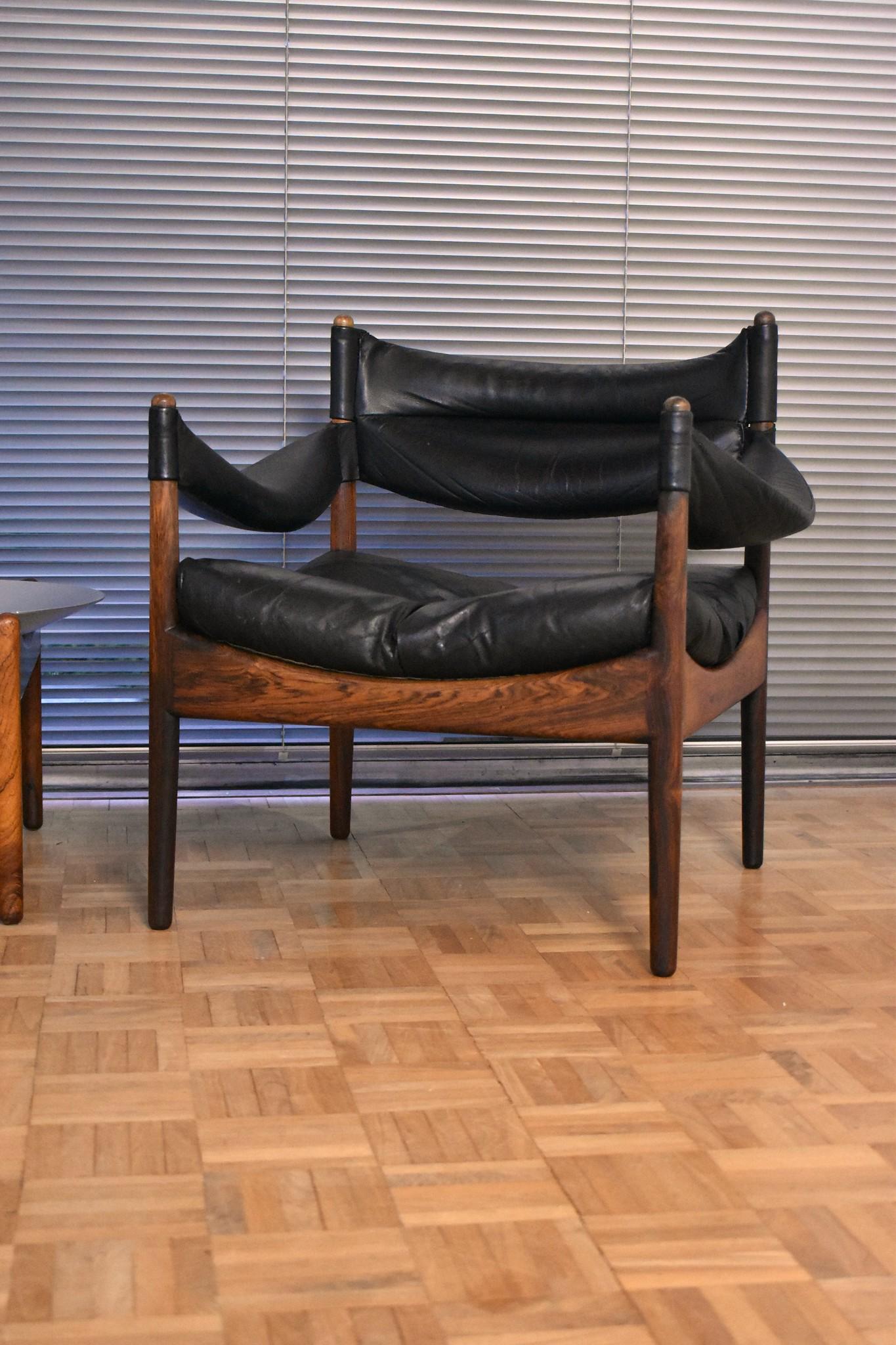 Rosewood and Leather 'Modus' Lounge Chair by Kristian Vedel for Søren Willadsen 5