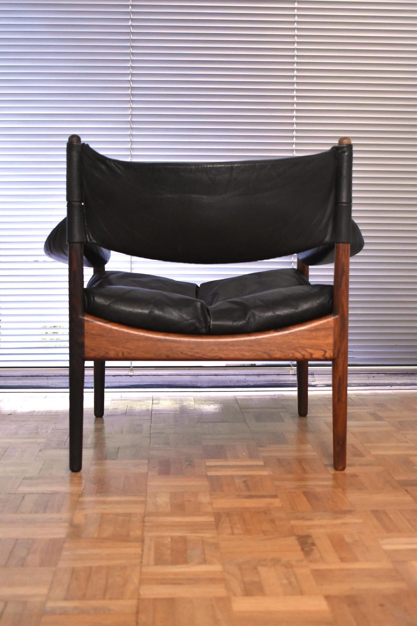 Rosewood and Leather 'Modus' Lounge Chair by Kristian Vedel for Søren Willadsen 1
