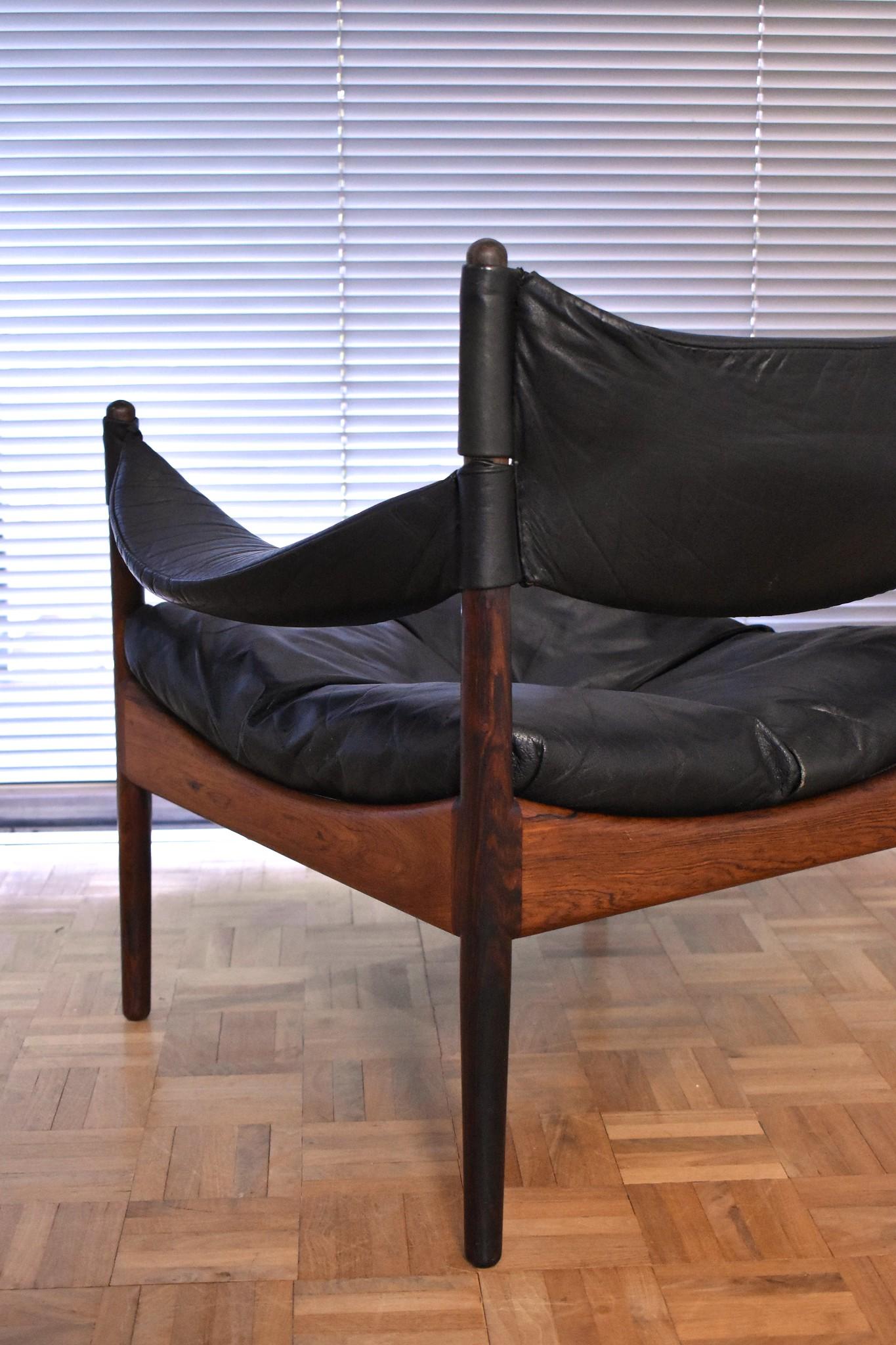 Rosewood and Leather 'Modus' Lounge Chair by Kristian Vedel for Søren Willadsen 2