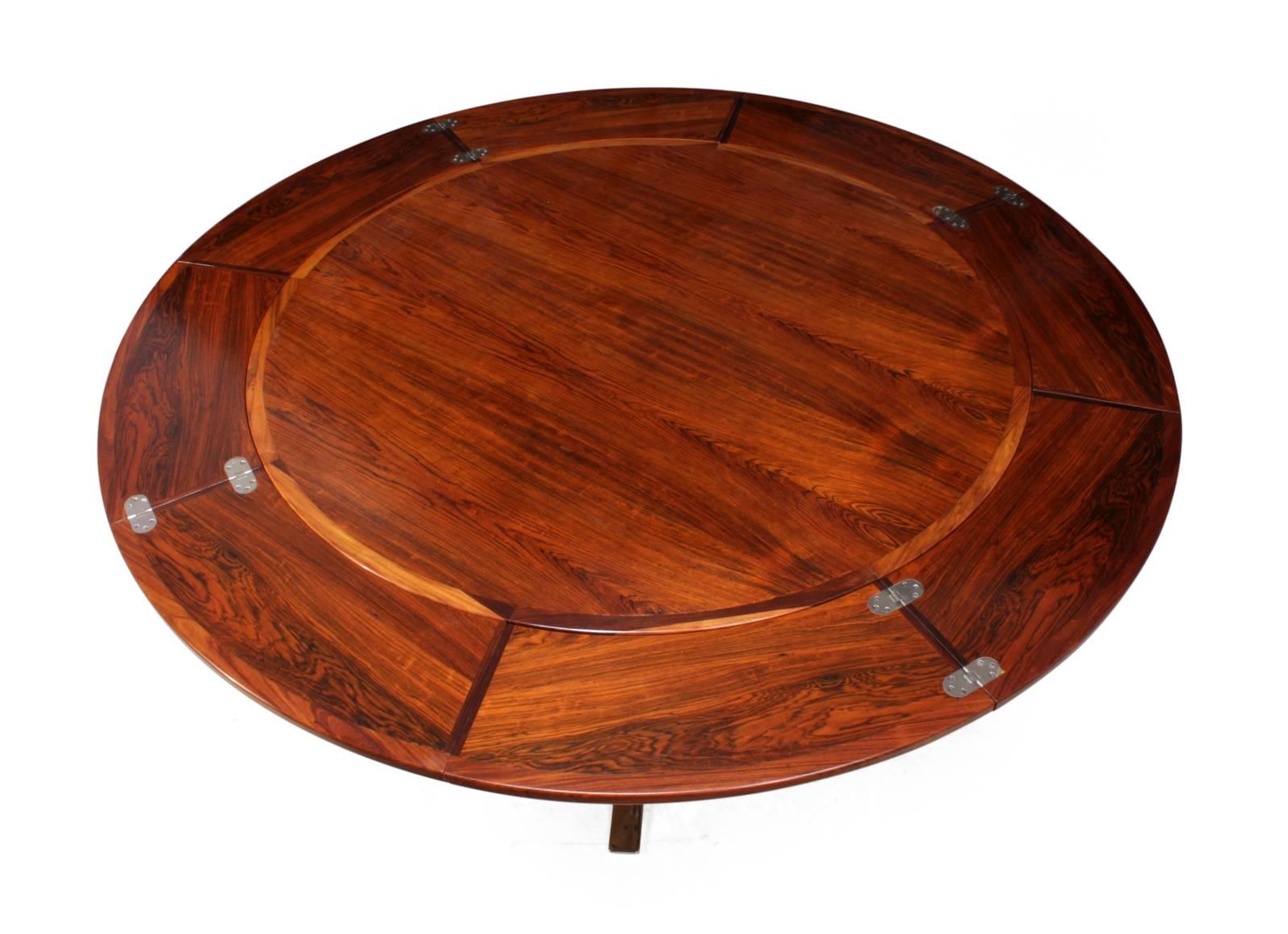 Mid-20th Century Rosewood Lotus Flip-Flap Table by Dyrlund