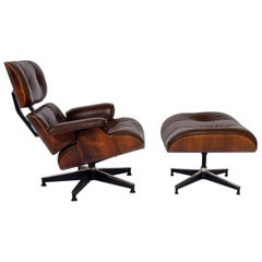 Rosewood Lounge Chair and Ottoman 670/671 by Charles Eames for Herman Miller