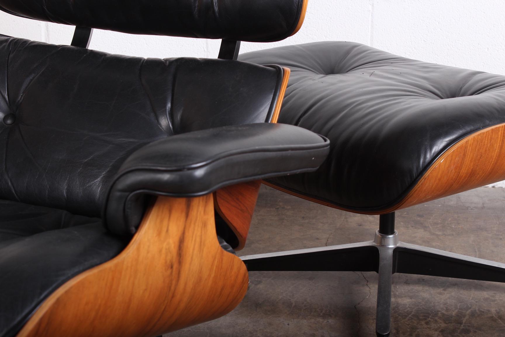 Rosewood Lounge Chair and Ottoman by Charles Eames for Herman Miller 7