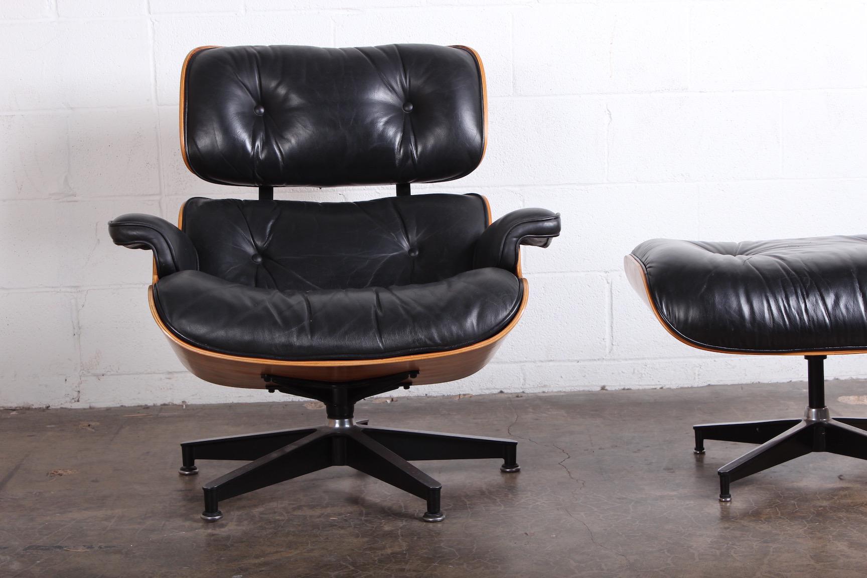 Rosewood Lounge Chair and Ottoman by Charles Eames for Herman Miller 1