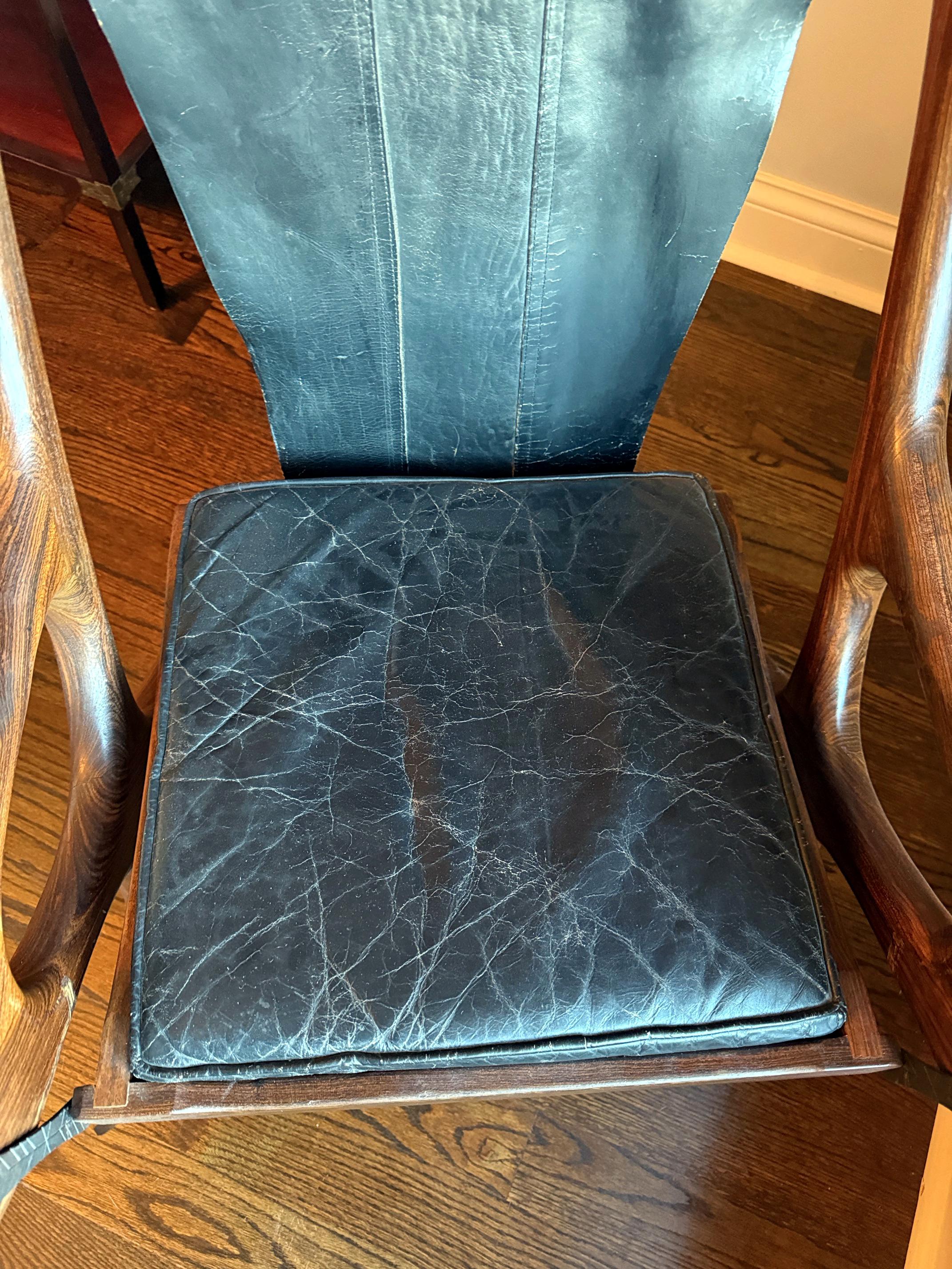 Loungesessel und Ottomane aus Palisanderholz, Don Shoemaker im Zustand „Gut“ im Angebot in Atlanta, GA