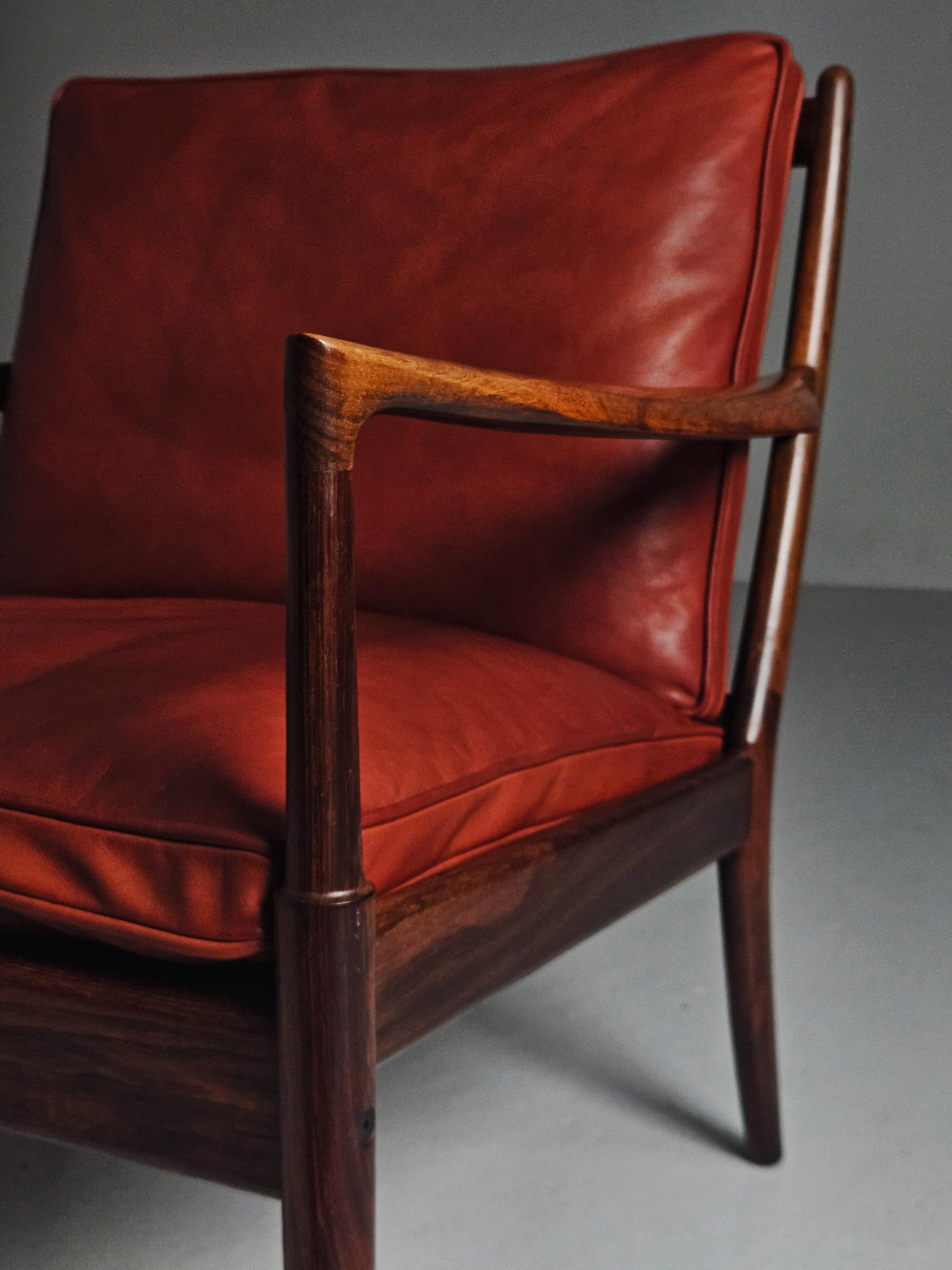 Rosewood lounge chair 'Samsö' by Ib Kofod-Larsen, OPE Möbler, Sweden, 1950s For Sale 3