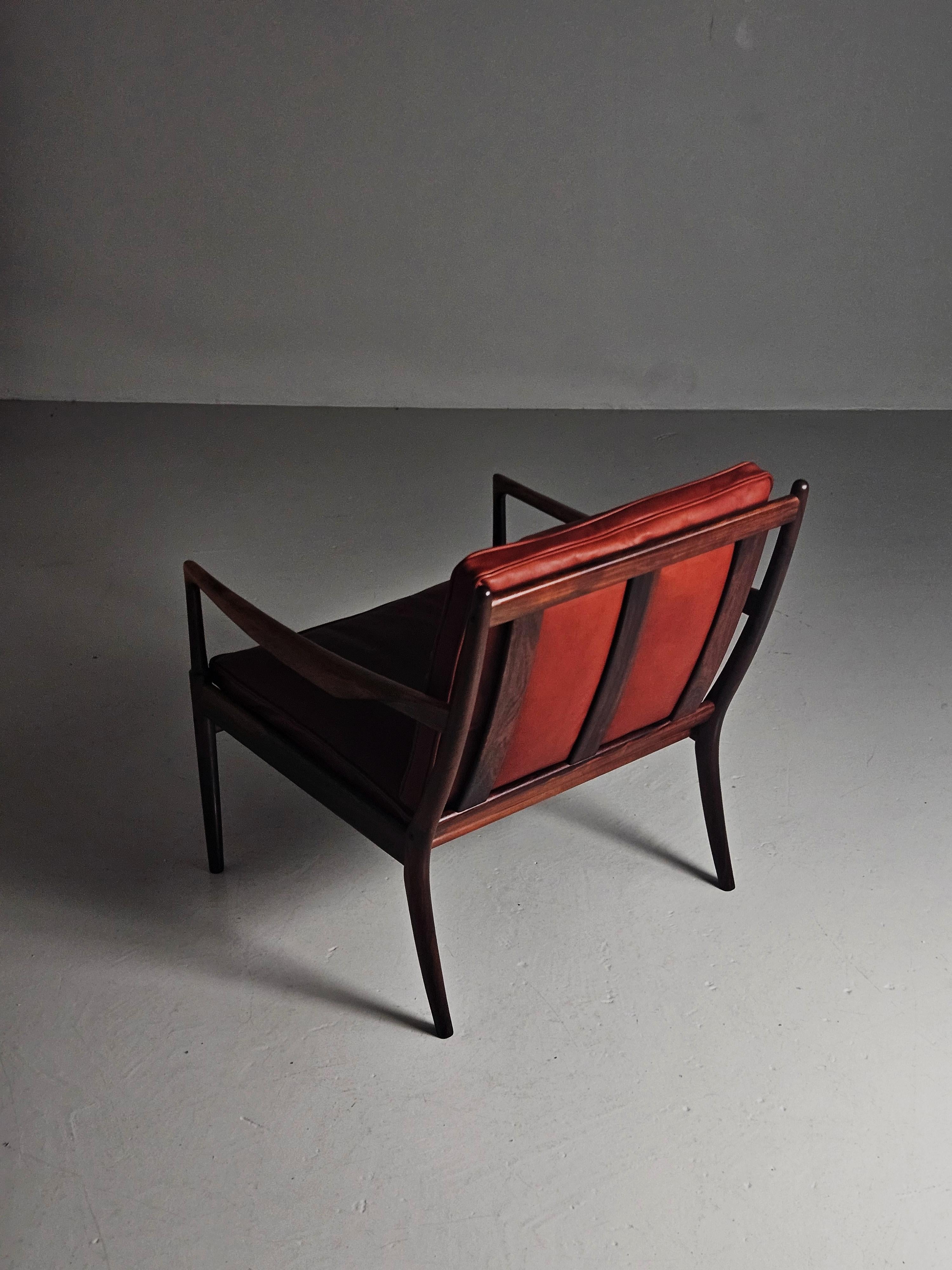 Rosewood lounge chair 'Samsö' by Ib Kofod-Larsen, OPE Möbler, Sweden, 1950s For Sale 4
