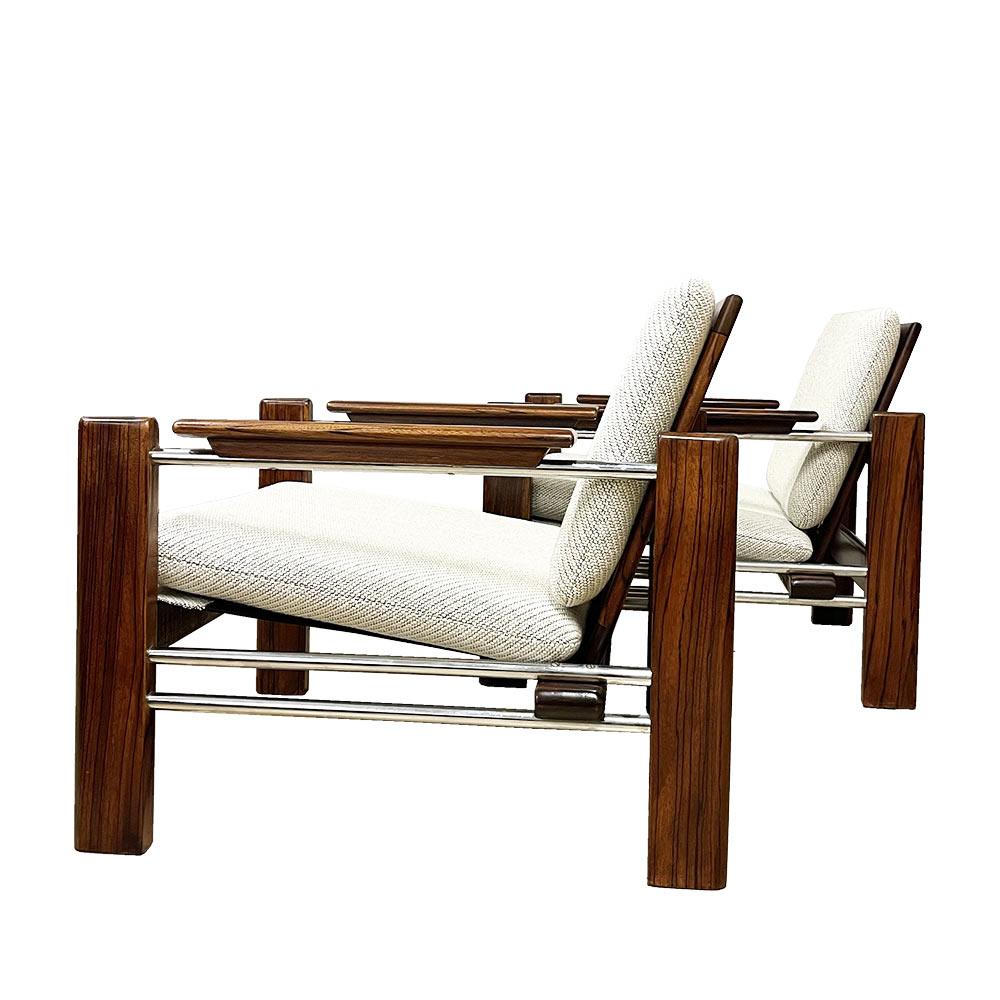 Mid-Century Modern Rosewood lounge chairs by Rob Parry For Sale