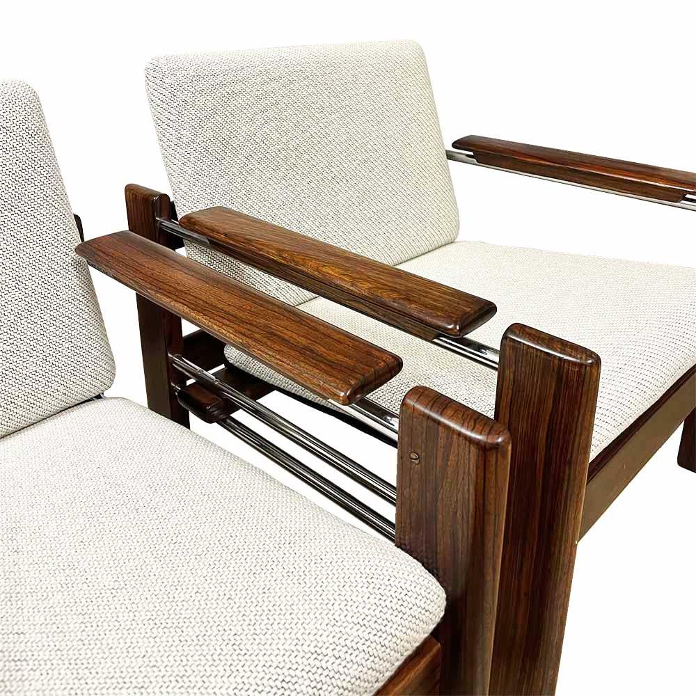 Dutch Rosewood lounge chairs by Rob Parry For Sale