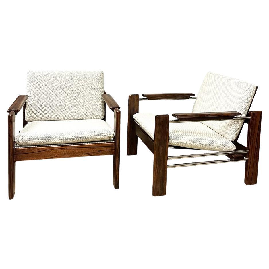 Rosewood lounge chairs by Rob Parry For Sale