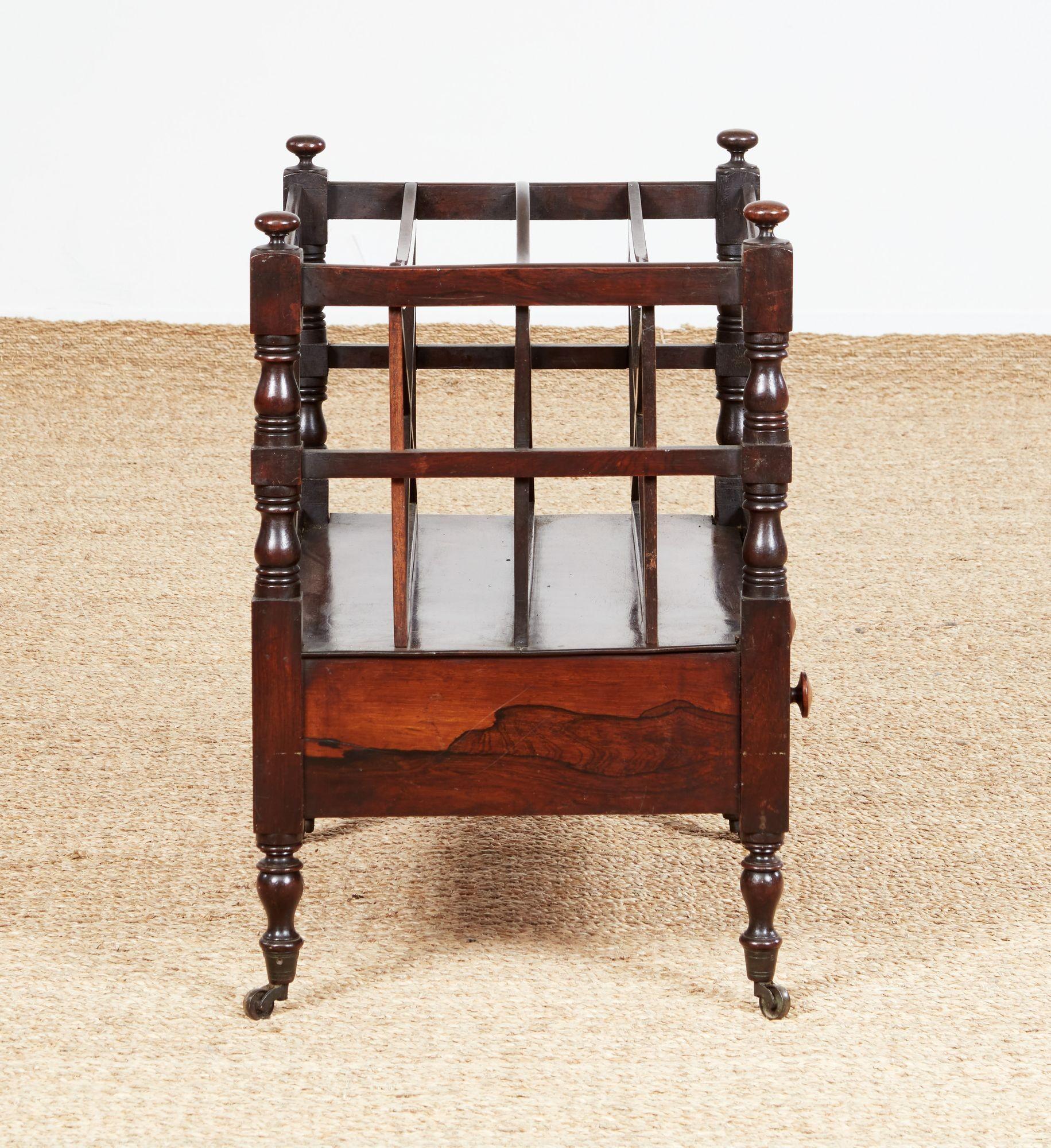 Rosewood Magazine Rack In Good Condition For Sale In Greenwich, CT