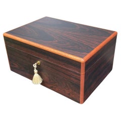 Rosewood Mahogany Ladys Handmade Jewelry Casket Box by Manning Ireland Irish New