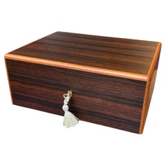 Antique Rosewood Mahogany Ladys Handmade Jewelry Casket Box by Manning Ireland Irish New