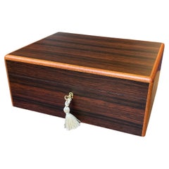 Rosewood Mahogany Ladys Handmade Jewelry Casket Box by Manning Ireland Irish New