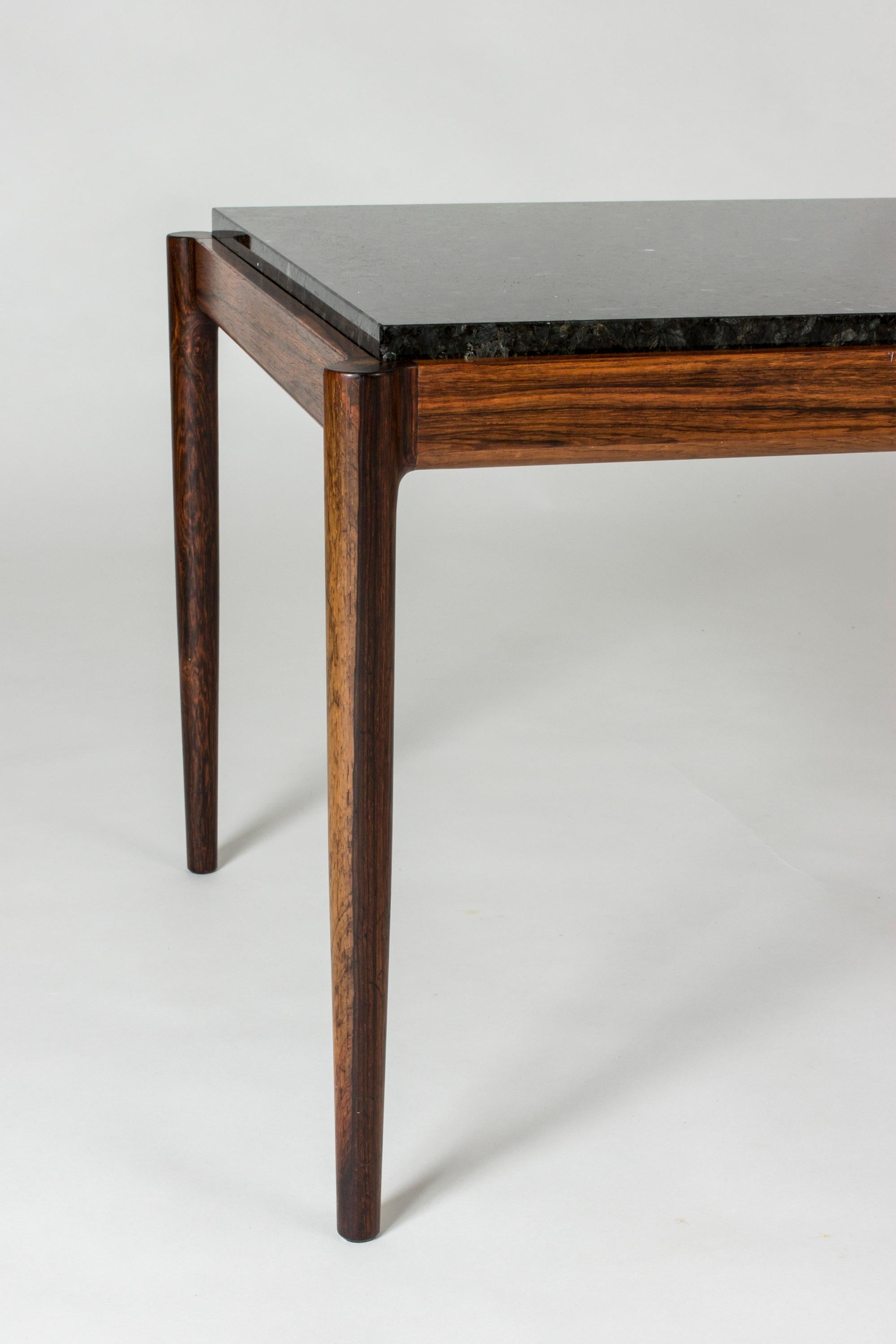 Swedish Rosewood & Marble Coffee Table by Ib Kofod-Larson for Seffle Möller, Sweden For Sale