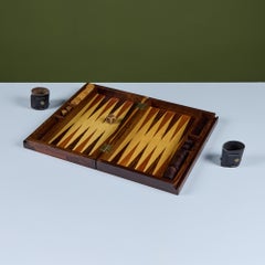 Rosewood Marquetry Backgammon Set by Don Shoemaker