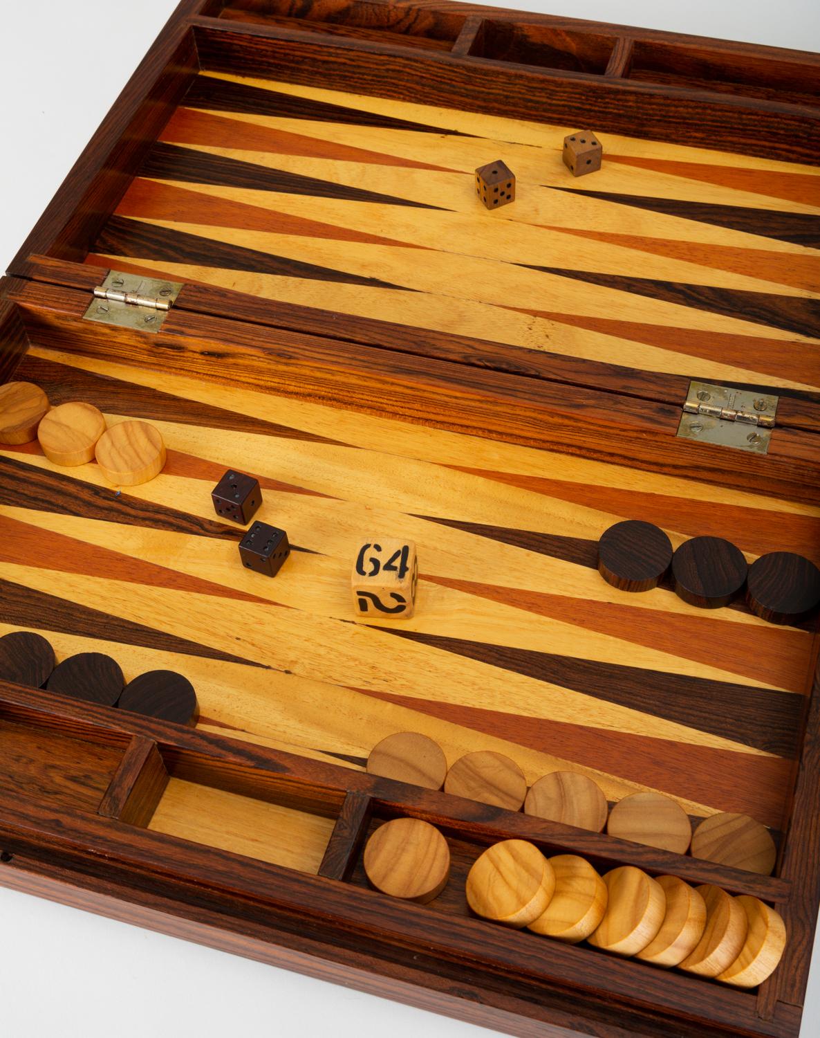 Rosewood Marquetry Backgammon Set by Don Shoemaker 2