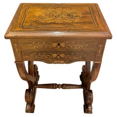 Rosewood Marquetry Work Table