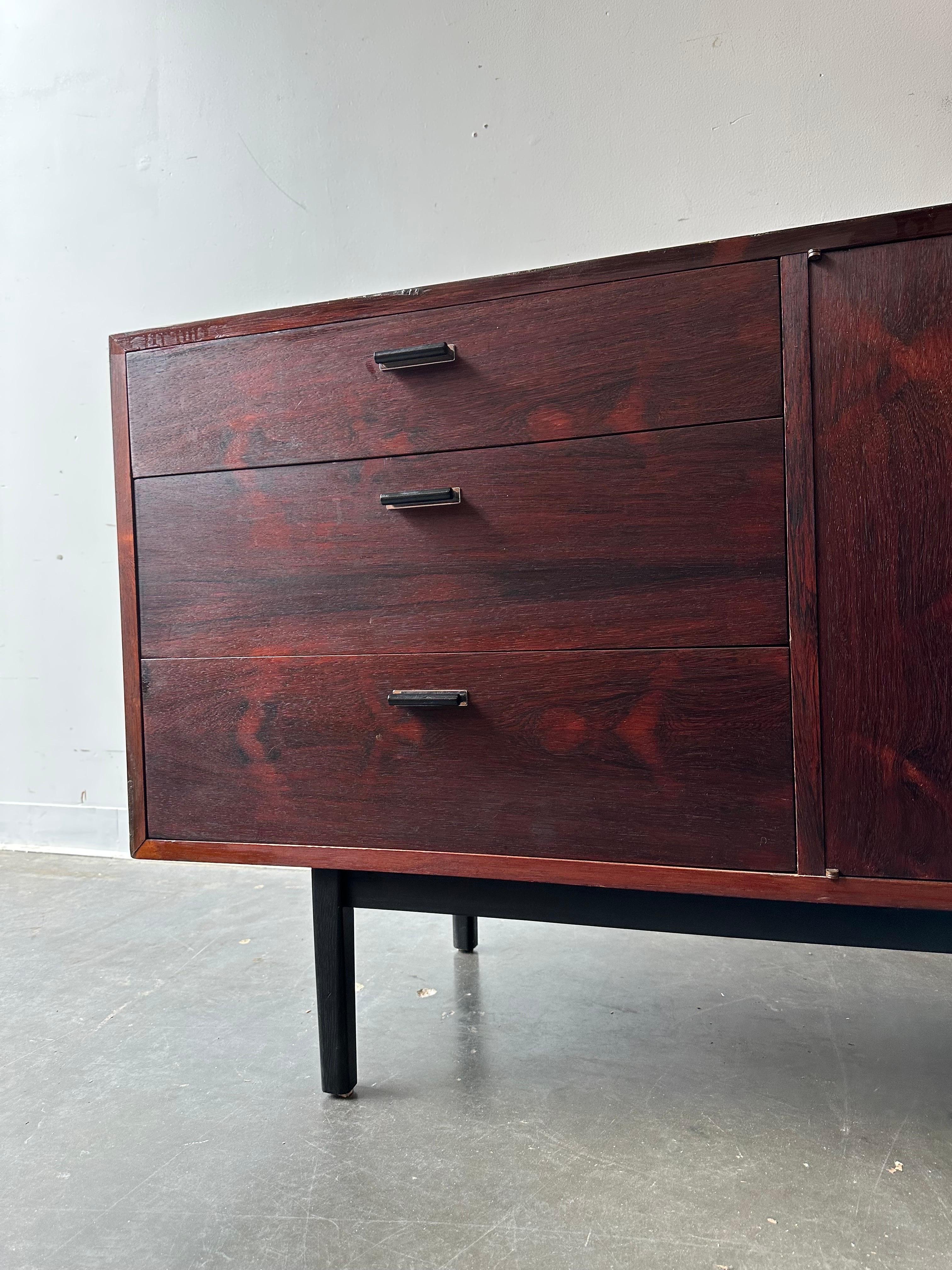 Mid-20th Century Rosewood MCM Credenza by Jack Cartwright for Founders