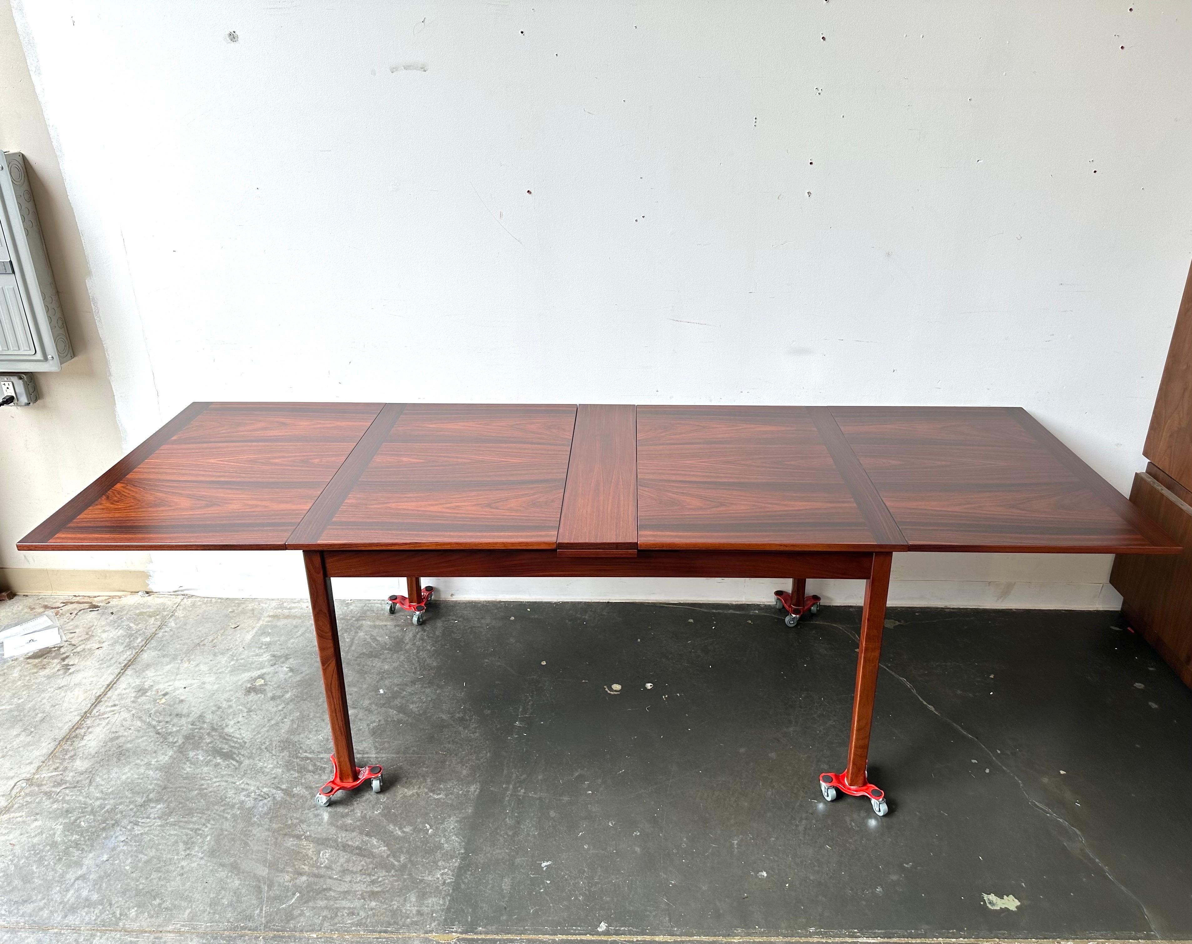 Mid-Century Modern Rosewood mcm flip top dining table by Skaraborgs Sweden 