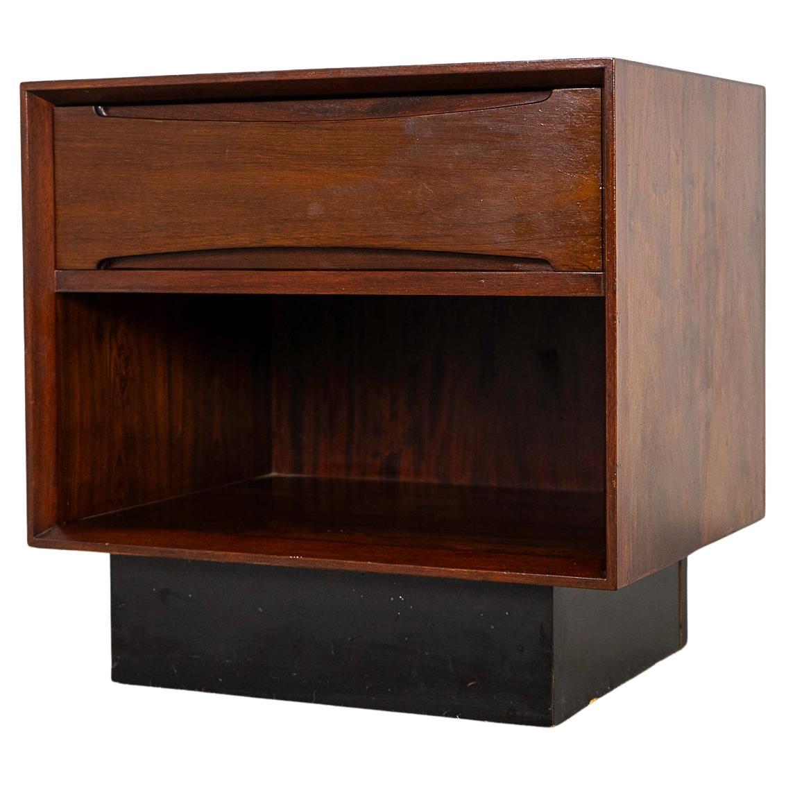Rosewood Mid-Century Bedside Table by Drylund For Sale