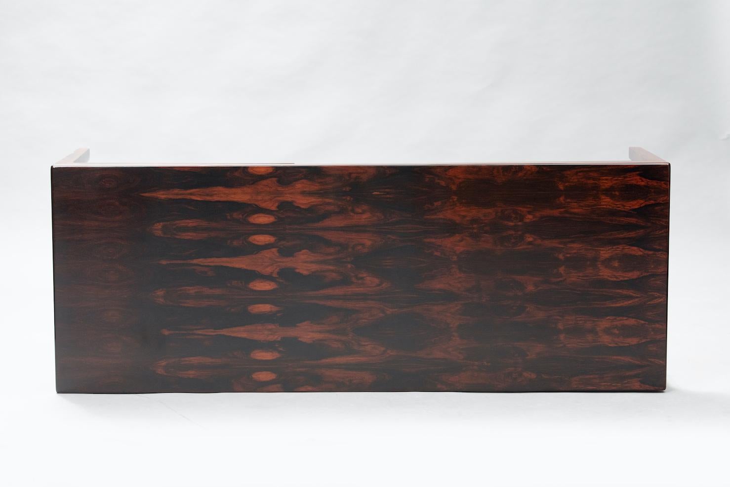 Rosewood mid-century Danish rectangular coffee table.