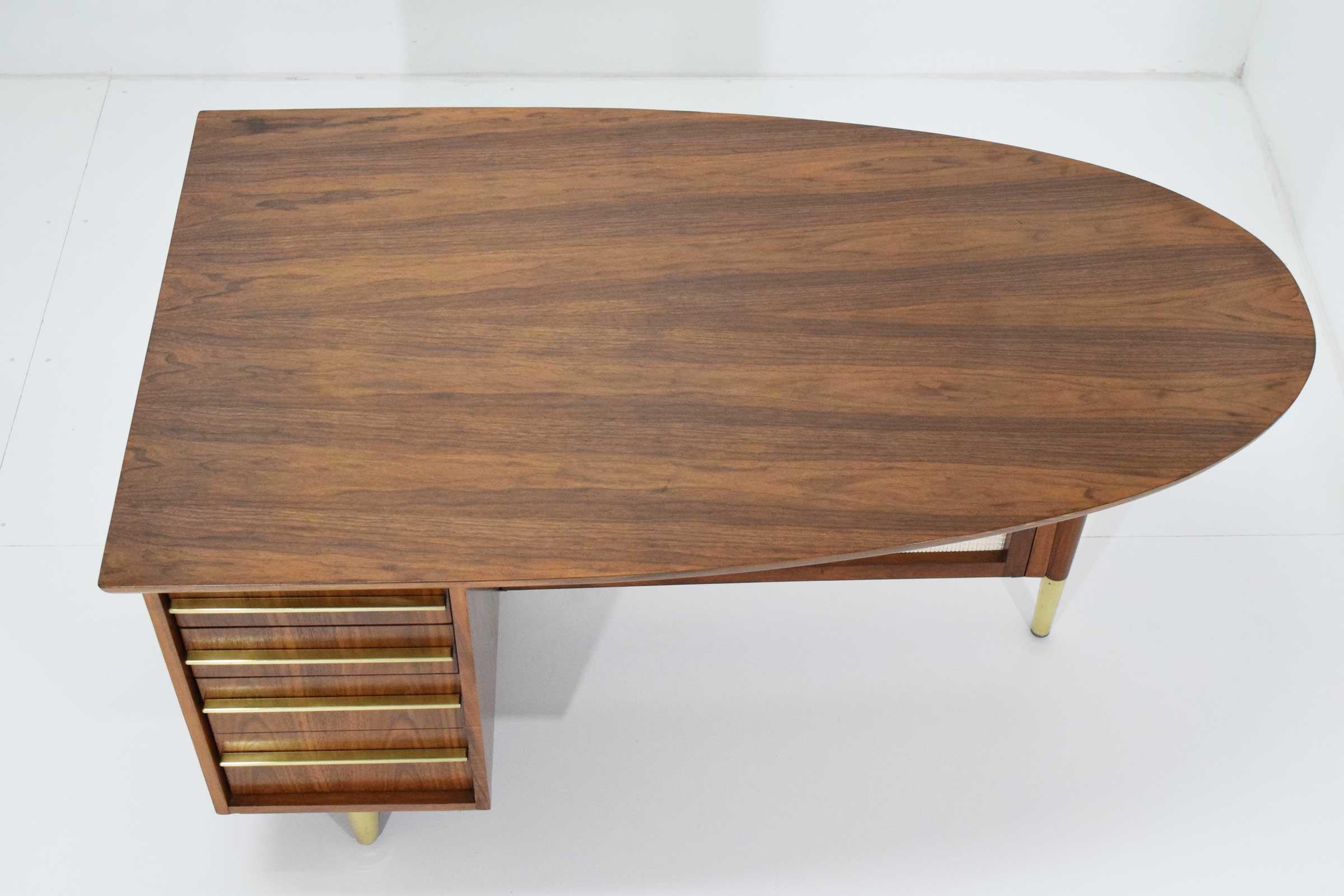 Rosewood Midcentury Desk by Miller Desk & Safe Company, 1930s 3