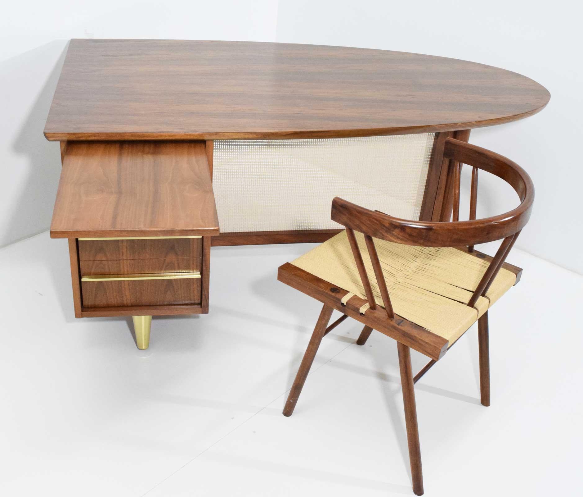 Mid-Century Modern Rosewood Midcentury Desk by Miller Desk & Safe Company, 1930s