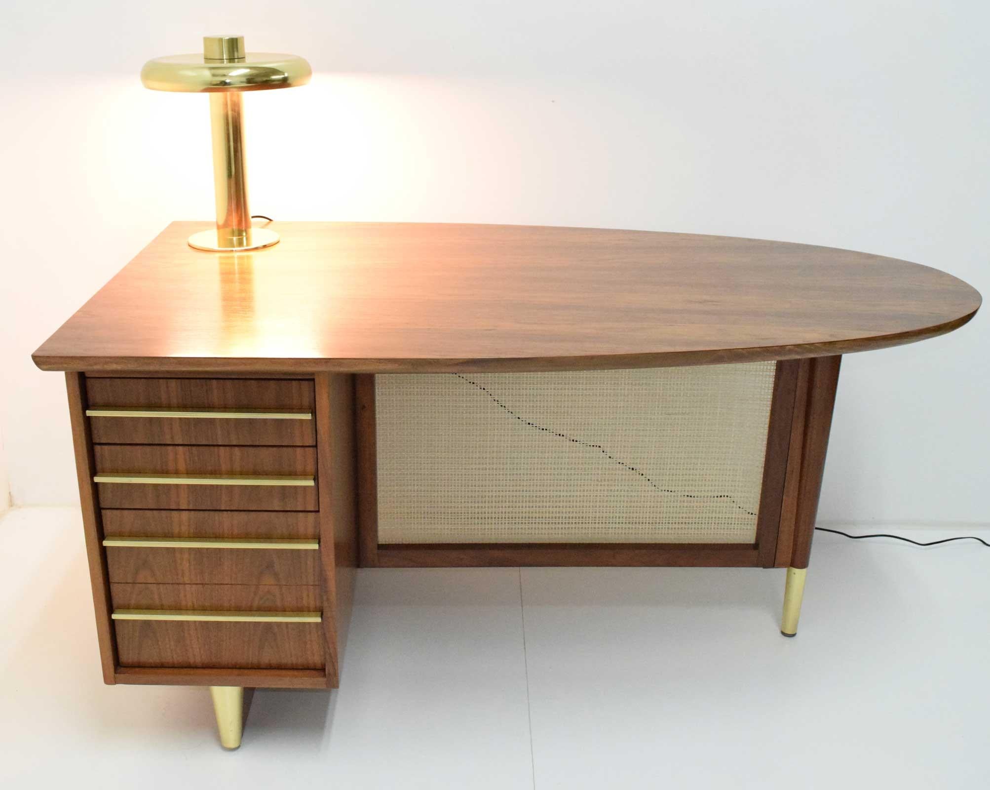 Rosewood Midcentury Desk by Miller Desk & Safe Company, 1930s 1