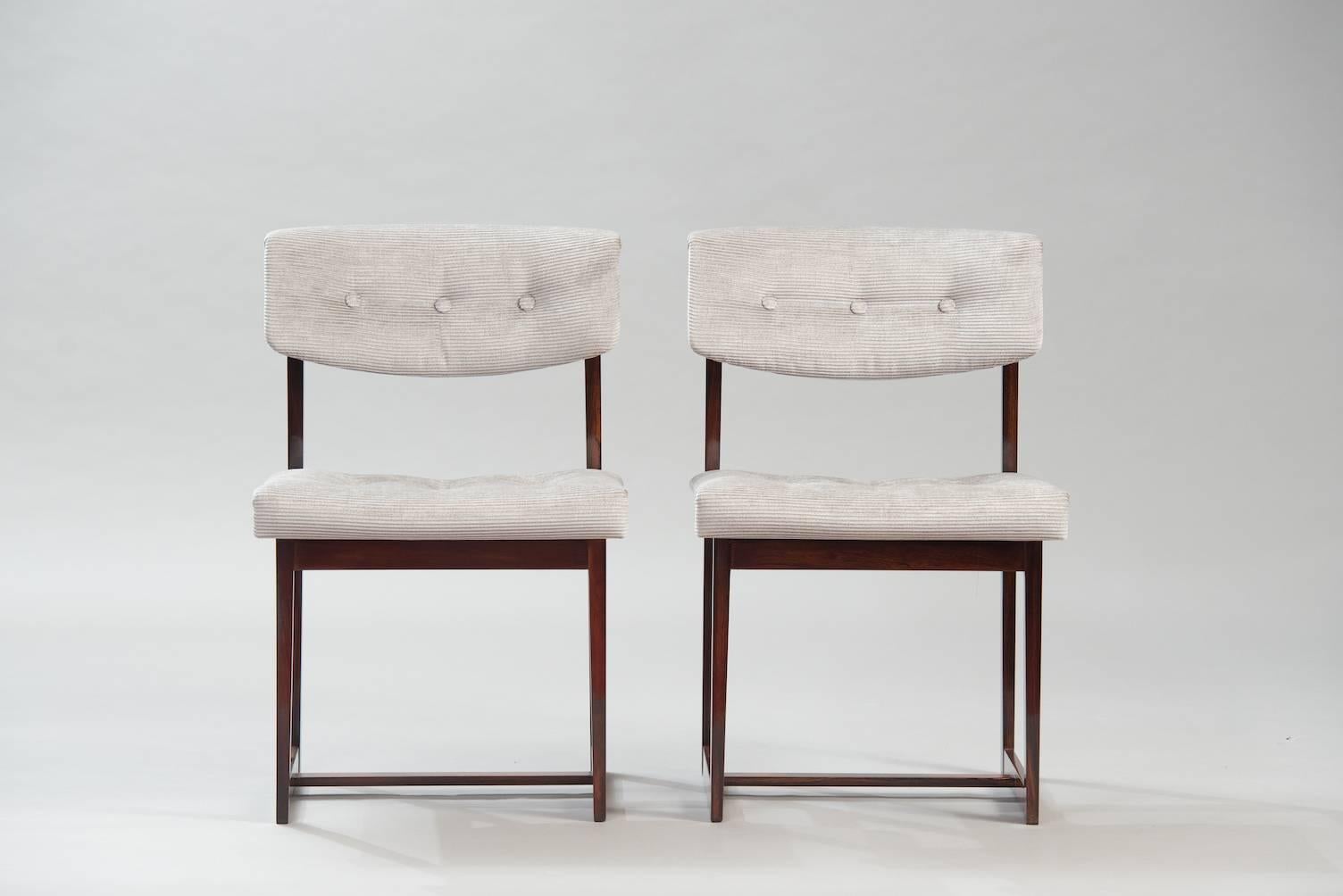 Scandinavian Modern Rosewood Midcentury Dining Chairs, Set of Ten
