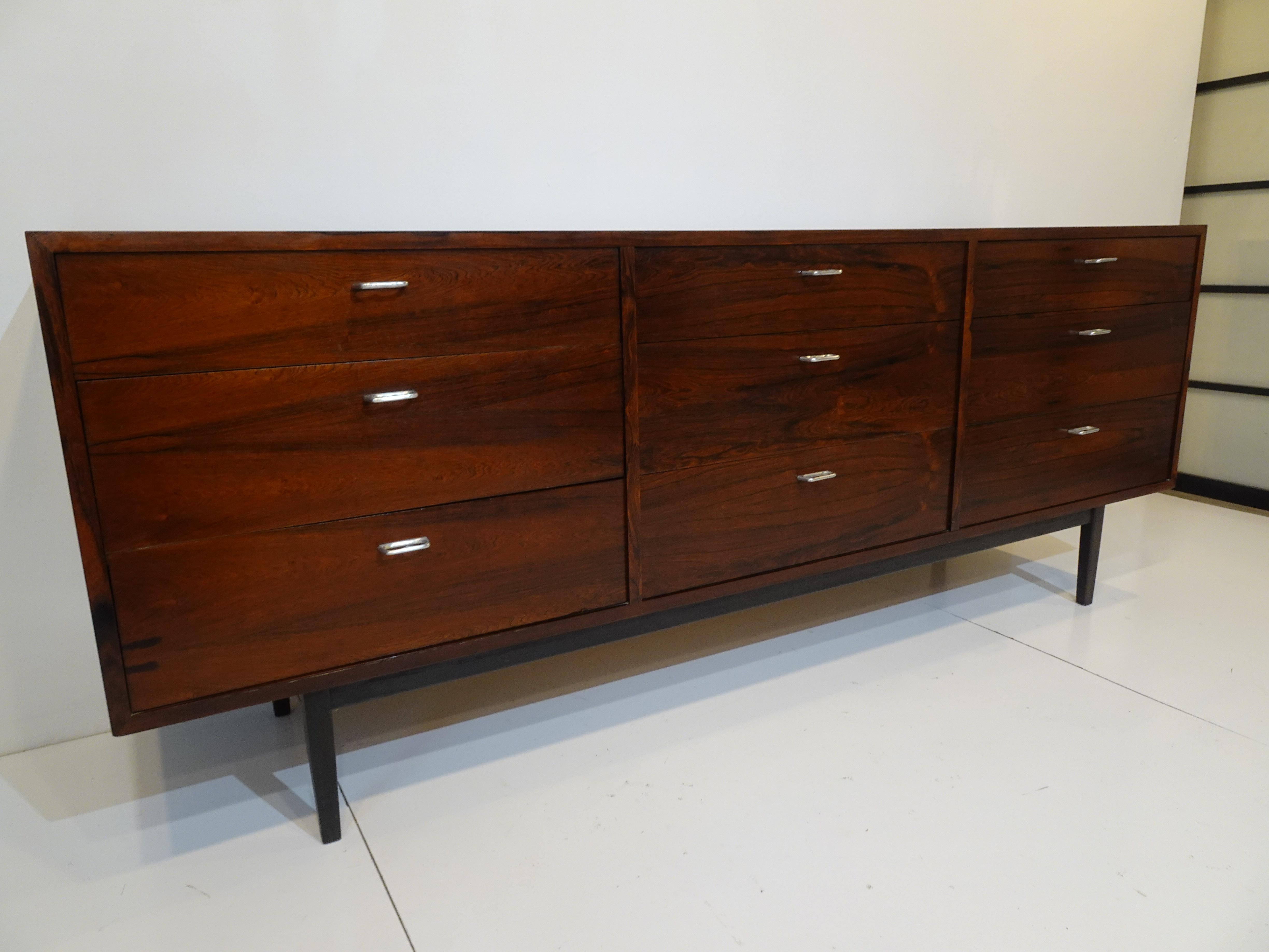 Rosewood Mid Century Dresser by Jack Cartwright for Founders 7