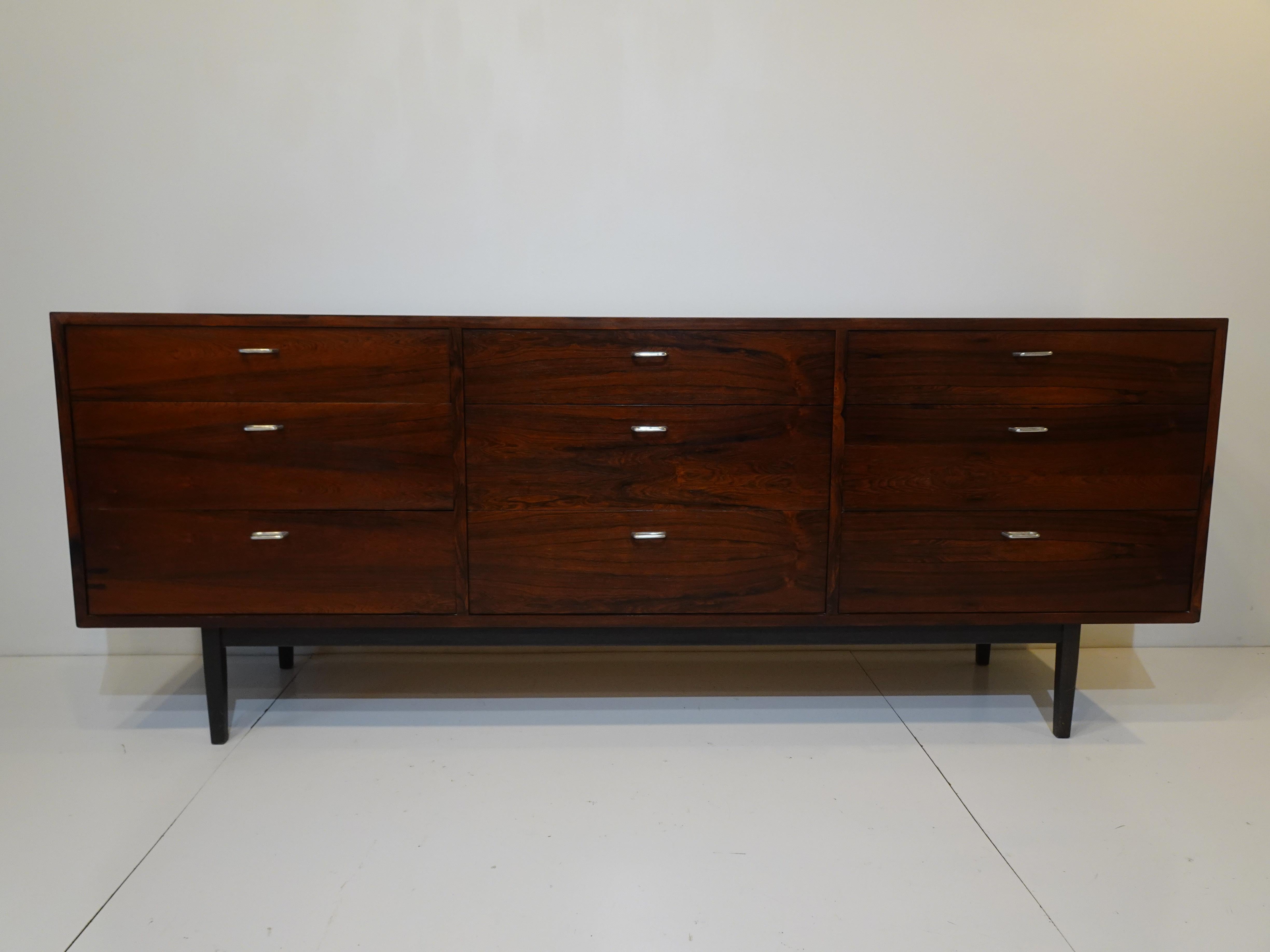 Rosewood Mid Century Dresser by Jack Cartwright for Founders 8