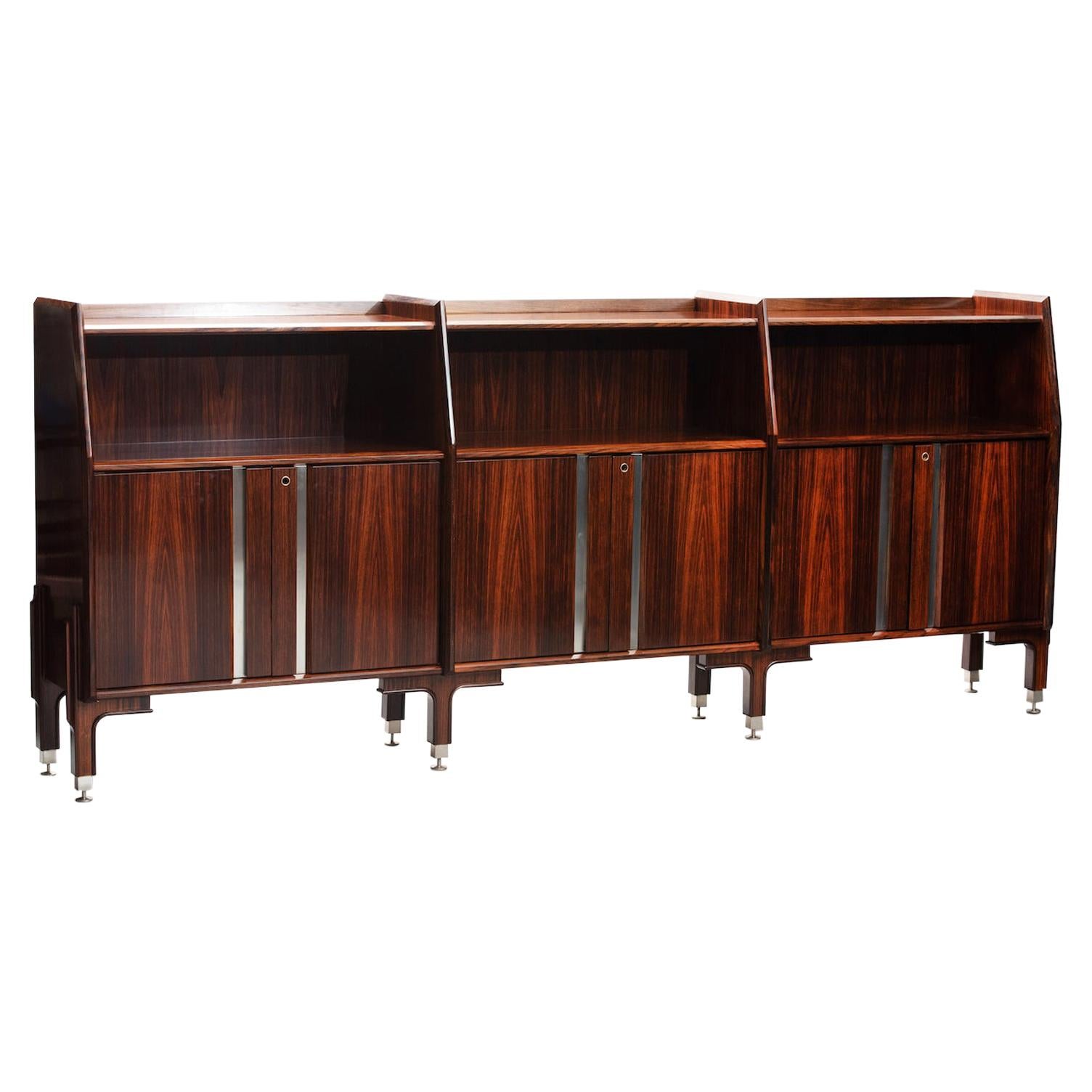 Rosewood Mid-Century Modern Dassi Long Sideboard For Sale
