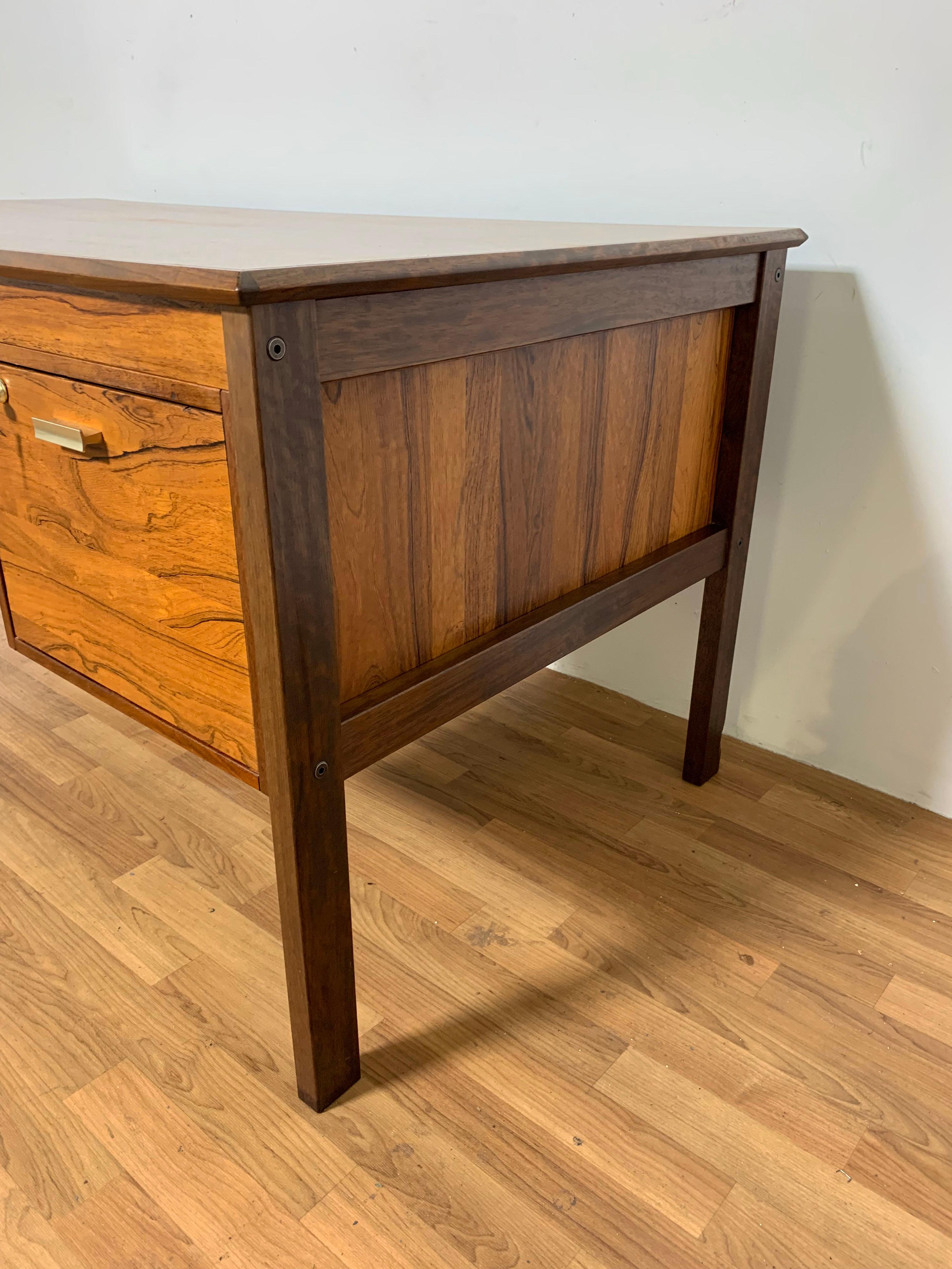 Rosewood Mid-Century Modern Desk, Made in Sweden, Circa 1960s 1