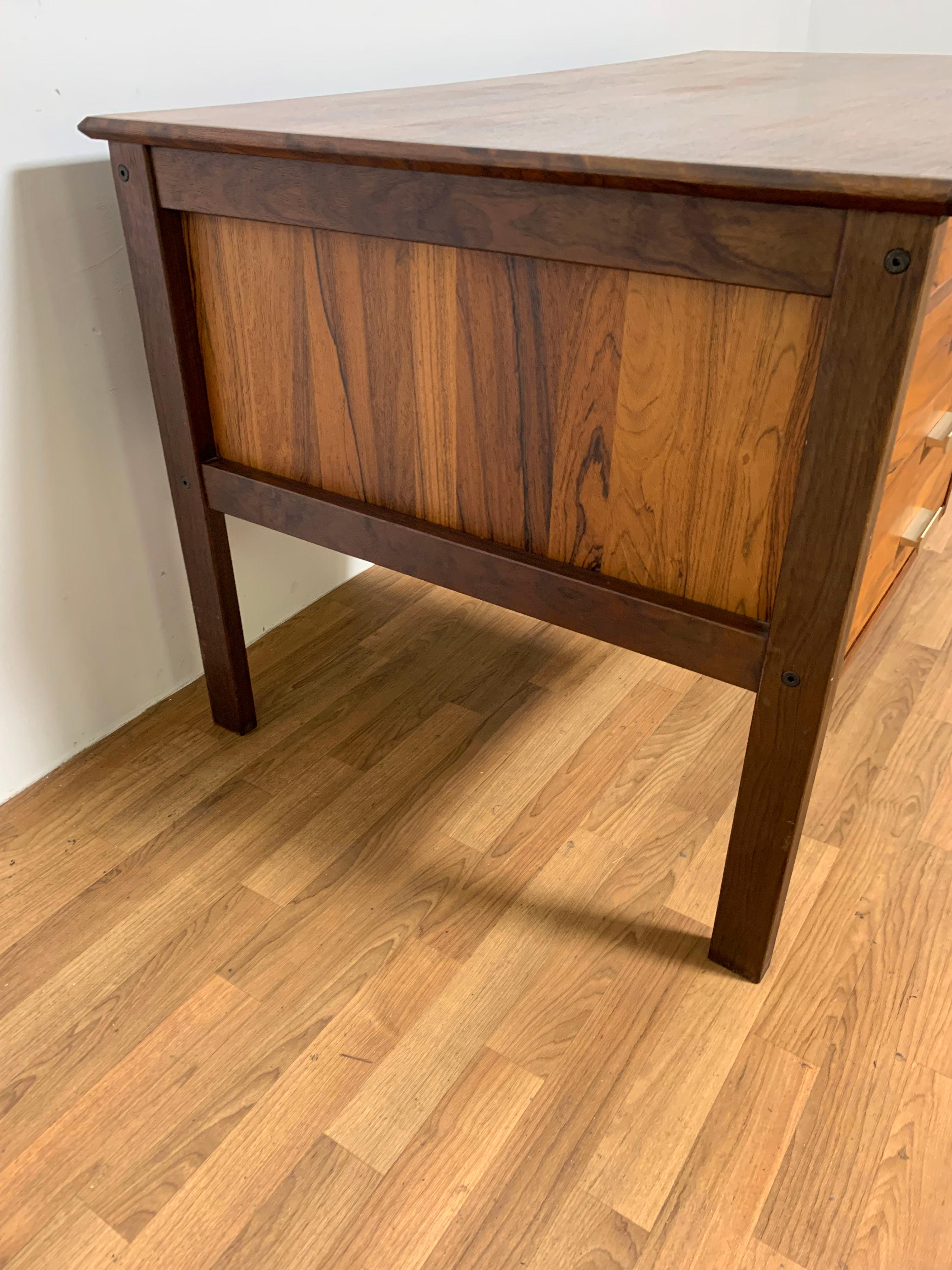 Rosewood Mid-Century Modern Desk, Made in Sweden, Circa 1960s 2