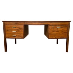 Rosewood Mid-Century Modern Desk, Made in Sweden, Circa 1960s