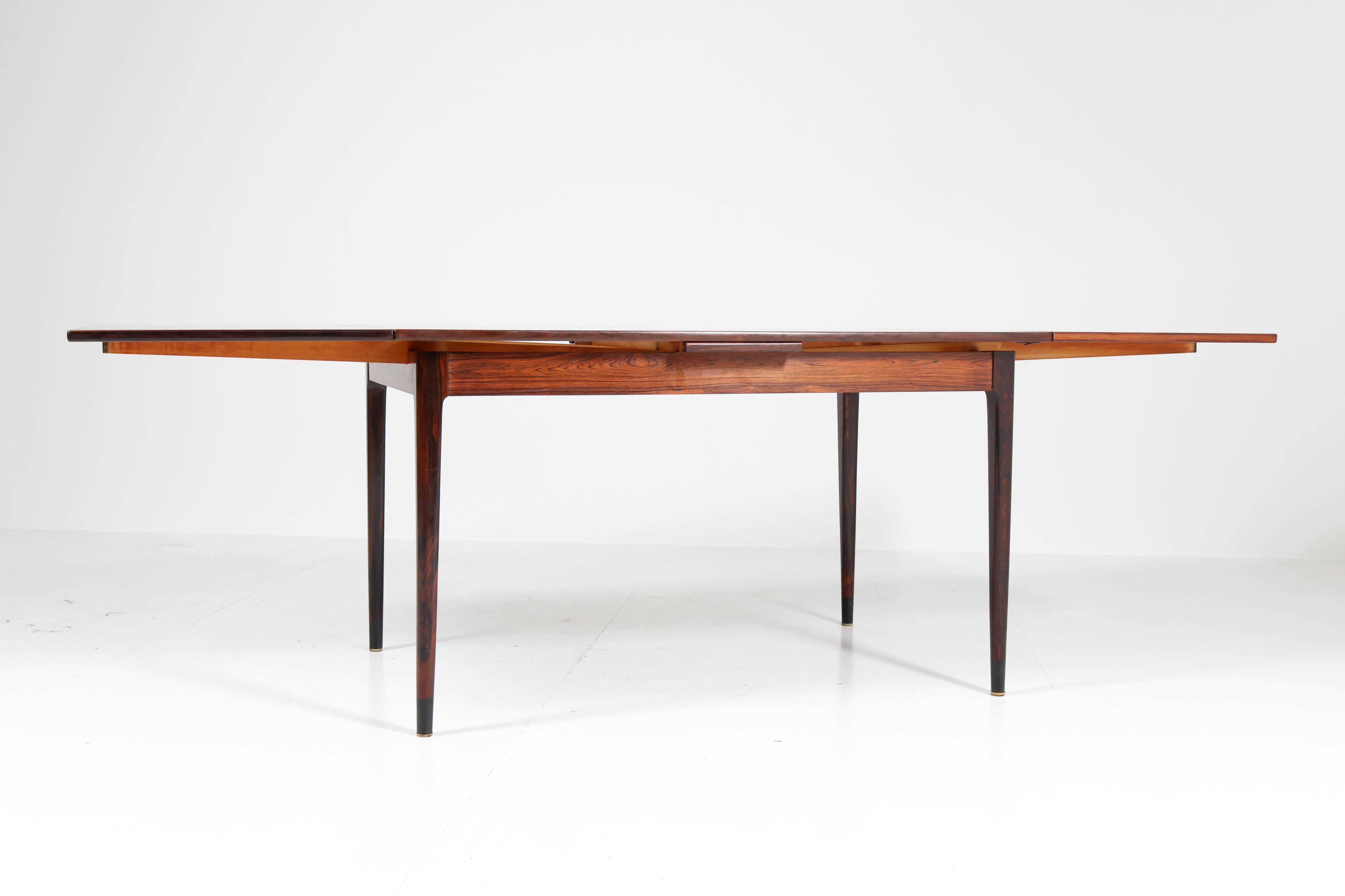 Rosewood Mid-Century Modern Extending Table by Niels O. Møller for J.L. Møllers 3