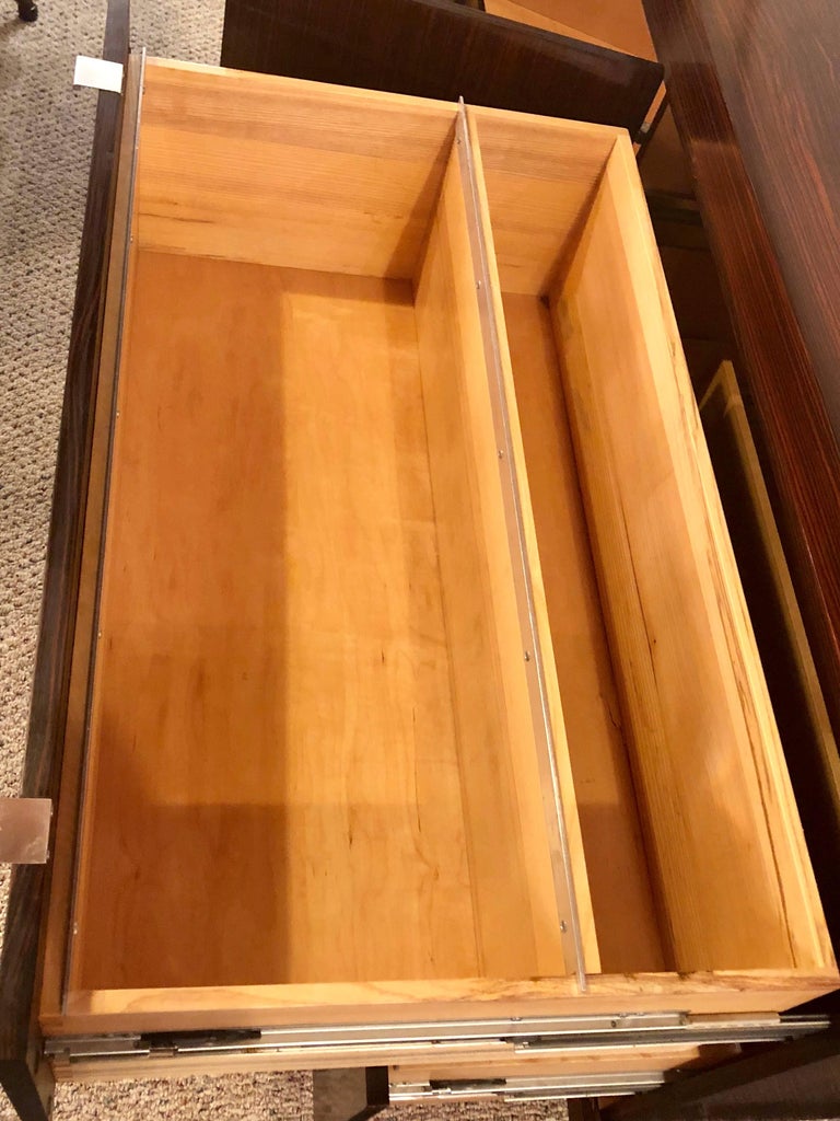 Rosewood MidCentury Modern Floating Office Sideboard with Filing