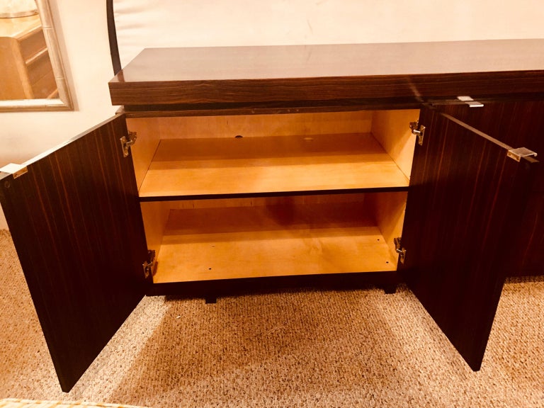 Rosewood MidCentury Modern Floating Office Sideboard with Filing