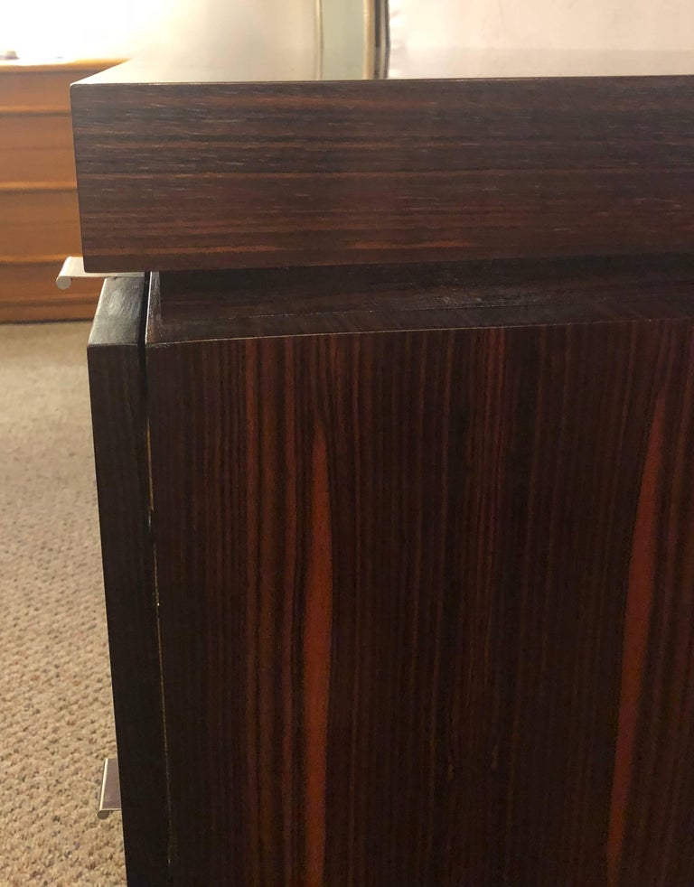 Rosewood MidCentury Modern Floating Office Sideboard with Filing