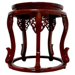 Table d'appoint ronde en bois de rose 